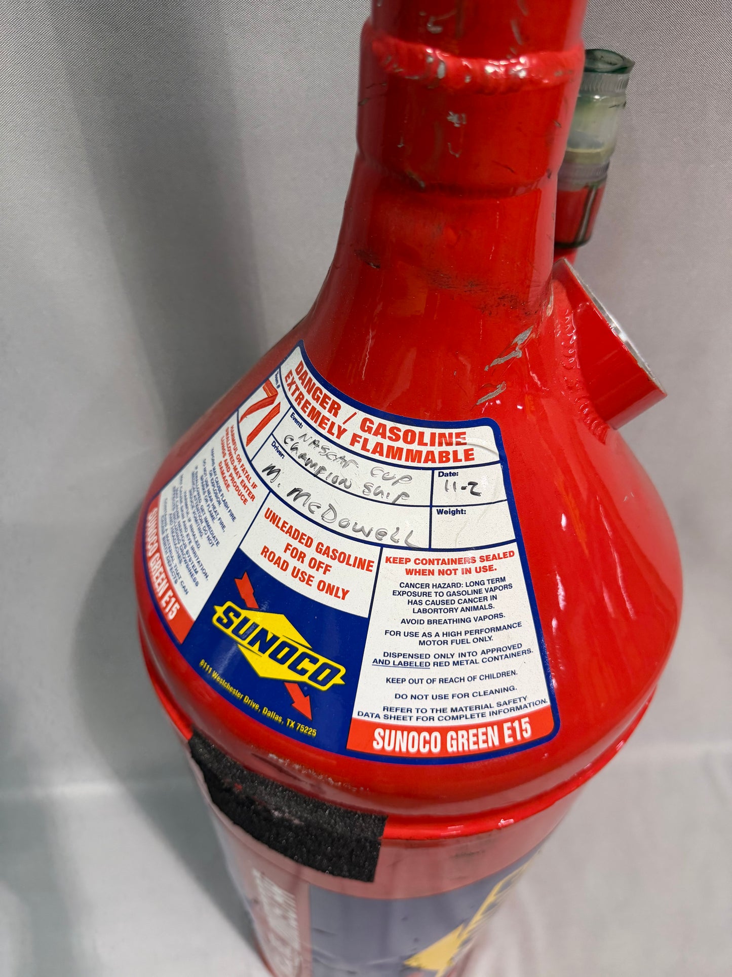 Michael McDowell #71 2025 Phoenix Nascar Sunoco Gas Can