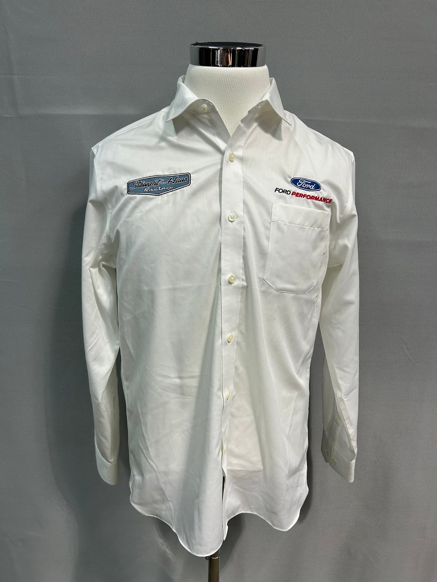 Stewart Haas Racing Ford Performance 2023 Nascar Team Issued Button Up Shirt Size Medium