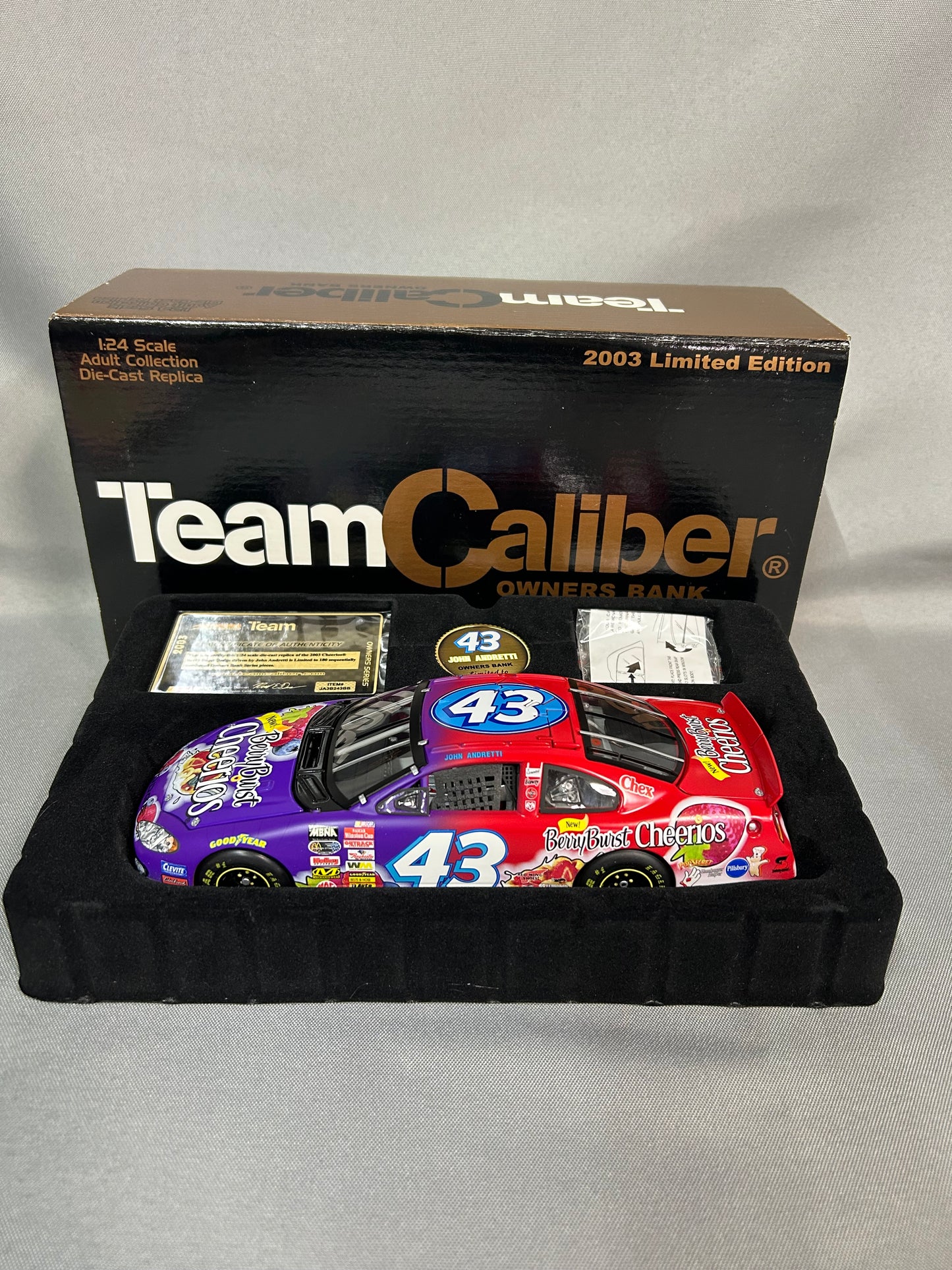 John Andretti #43 2003 Cheerios Berry Burst Owners Bank Nascar Diecast