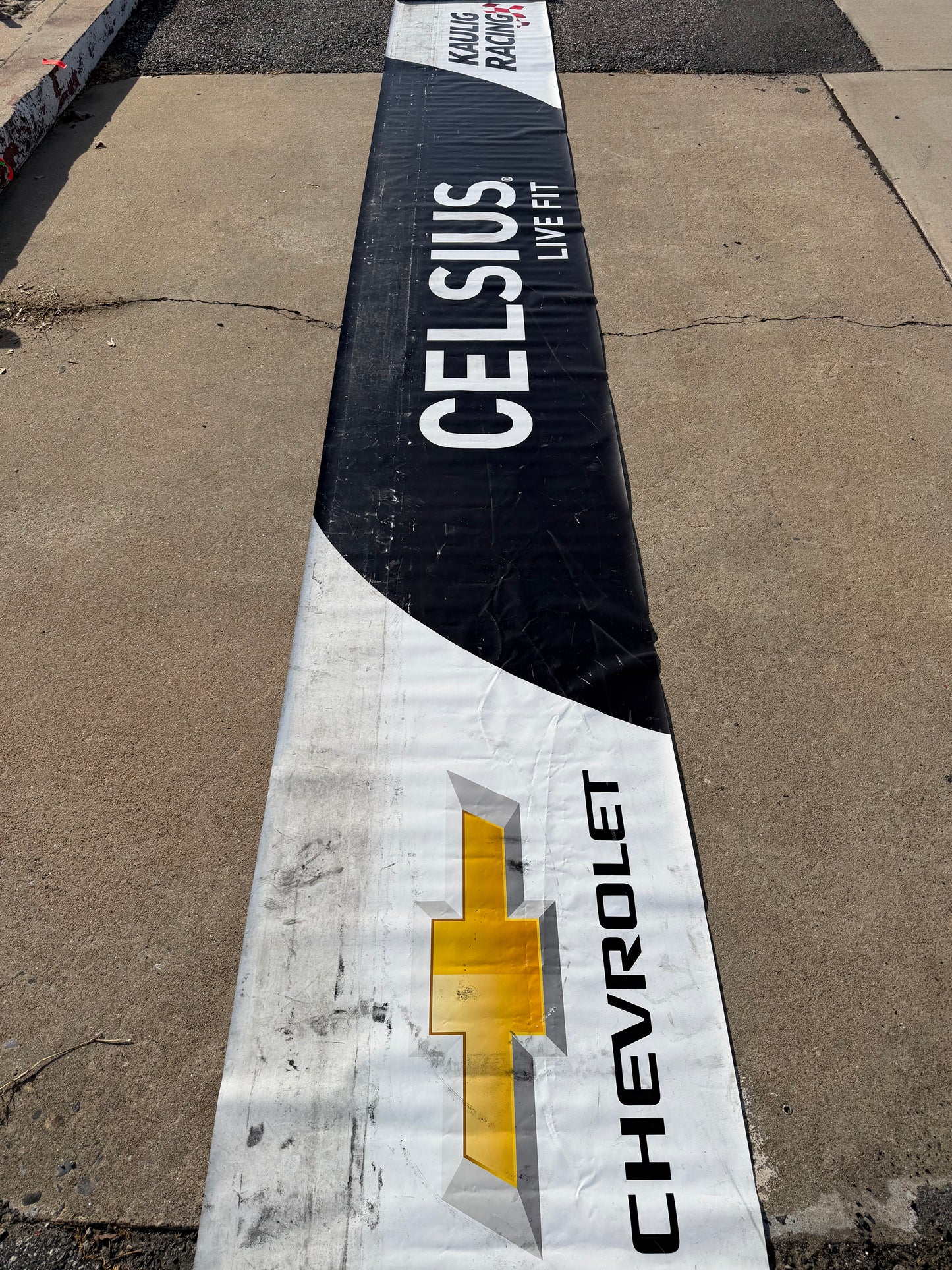 Christian Eckes #16 & Justin Haley #11 2025 Celsius Nascar Pit Wall Banner