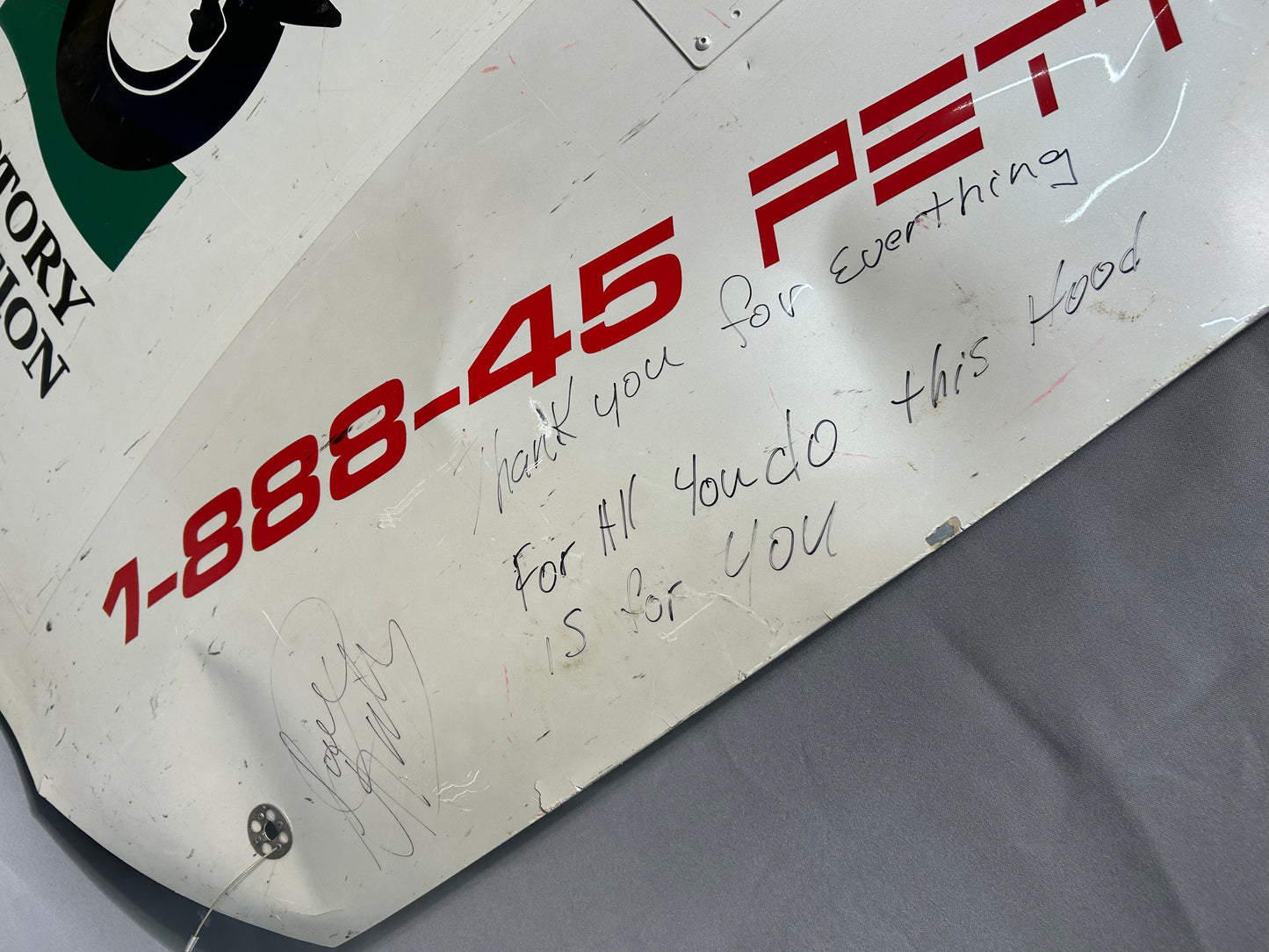 Victory Junction Gang Autographed Nascar Hood