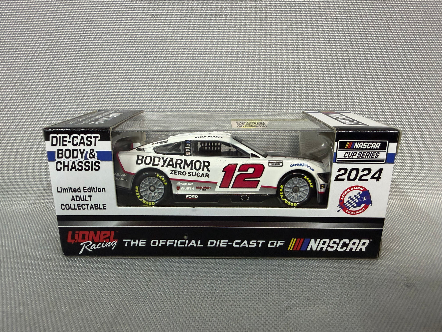 Ryan Blaney 2024 Body Armor Zero Sugar Nascar 1/64 Diecast Chassis Diecast