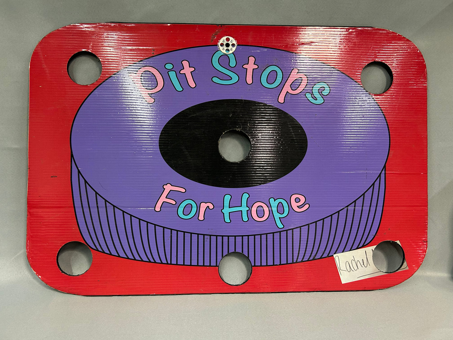 Jennifer Jo Cobb Pit Stops for Hope Autographed Nascar Pit Board