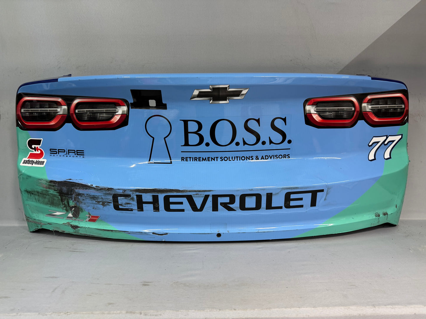 Carson Hocevar #77 2025 Kansas Delaware Life Nascar Rear Bumper