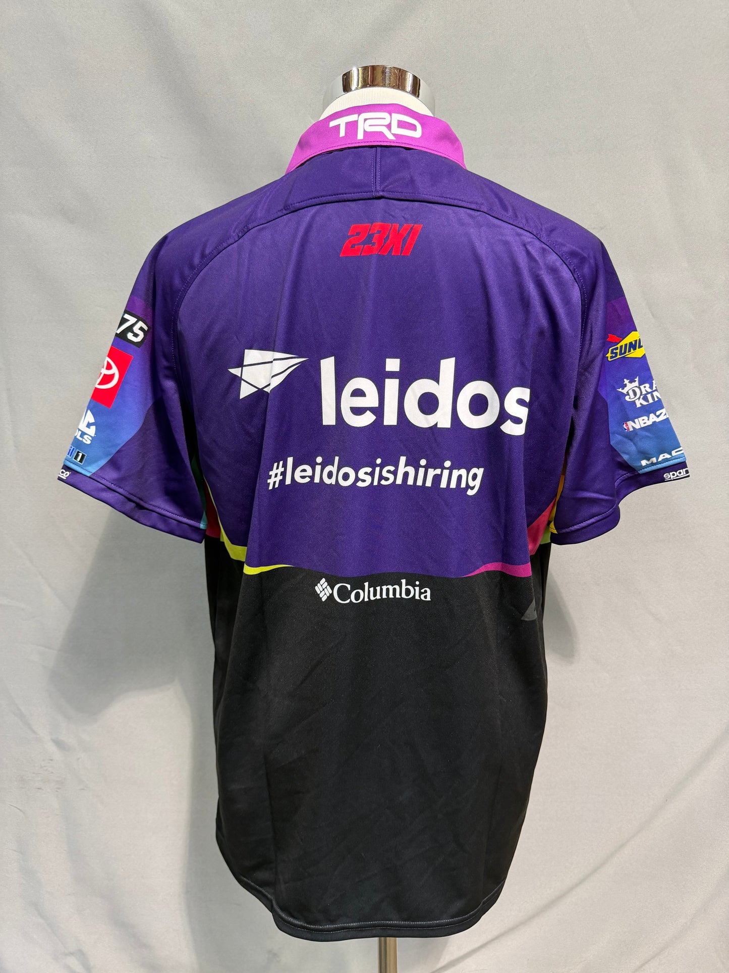 Bubba Wallace #23 2023 Leidos Nascar Crew Shirt Size XL