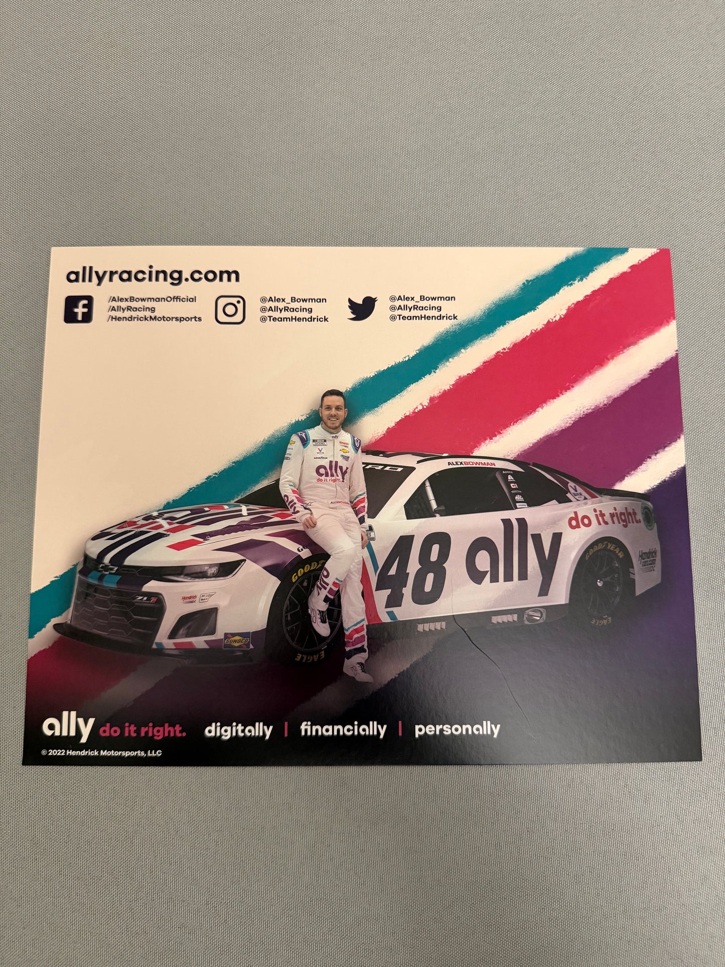 Alex Bowman #48 2022 Ally Nascar Hero Card