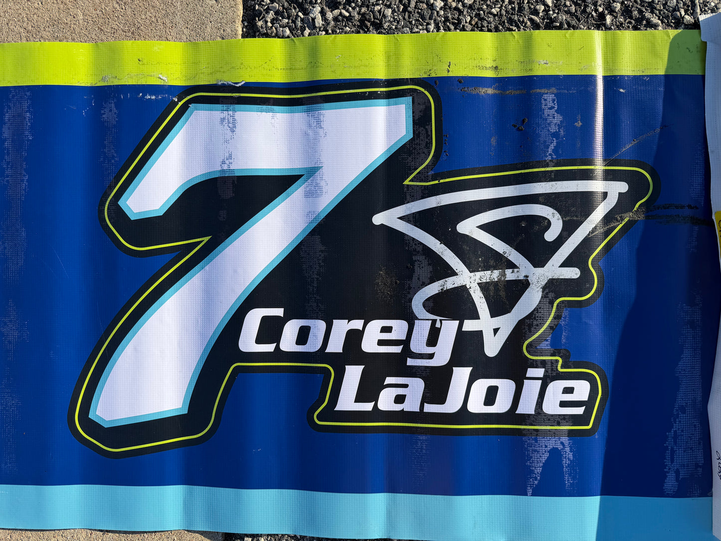 Corey Lajoie #7 2024 Richmond Clear Spring Health Nascar Pit Wall Banner