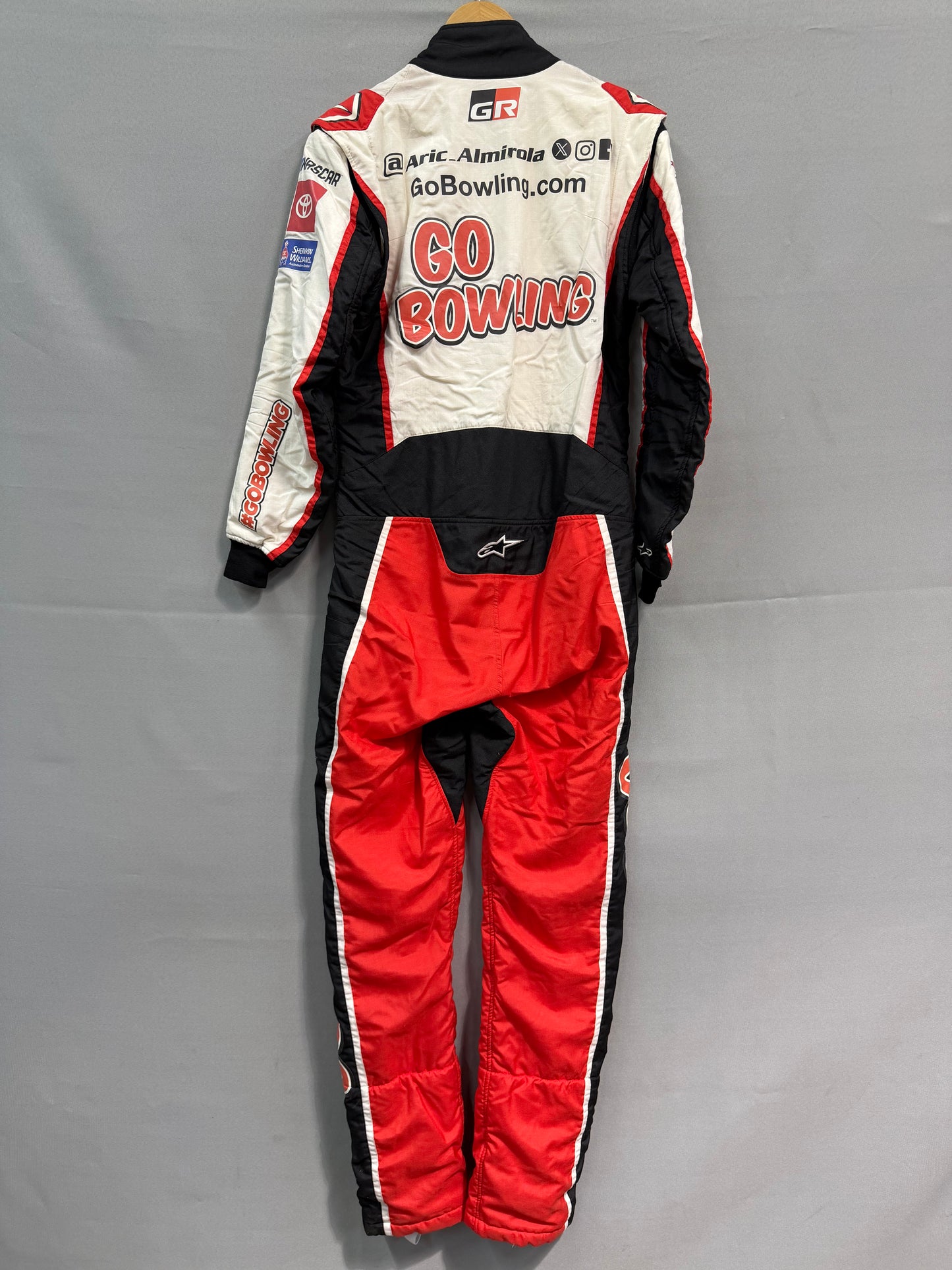 Aric Almirola #19 2024 Go Bowling Nascar Autographed Driver Firesuit