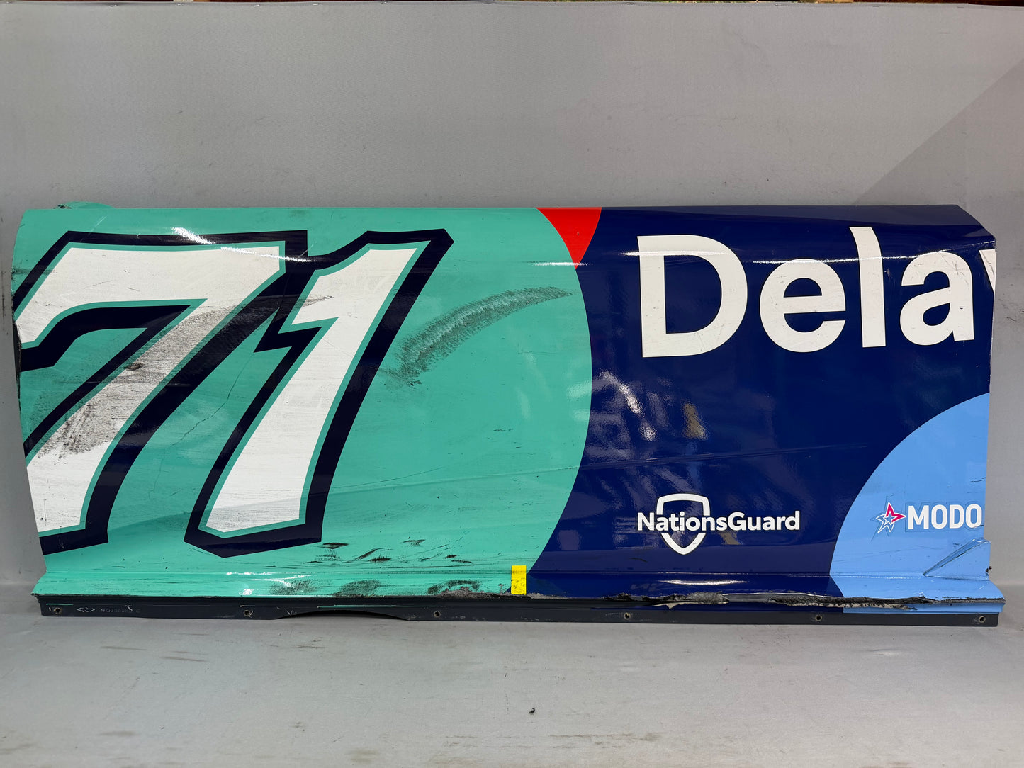 Michael McDowell #71 2026 Wilkesboro Delaware Life Nascar Door Panel