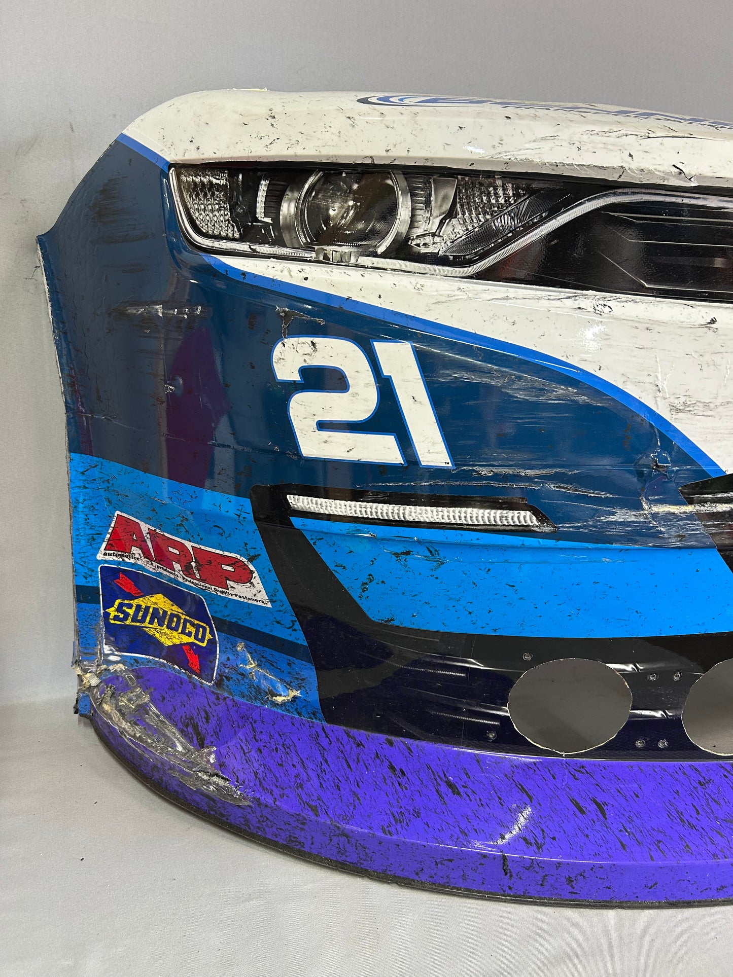Austin Hill #21 2025 Bristol Bennett Transportation Nascar Front Nose