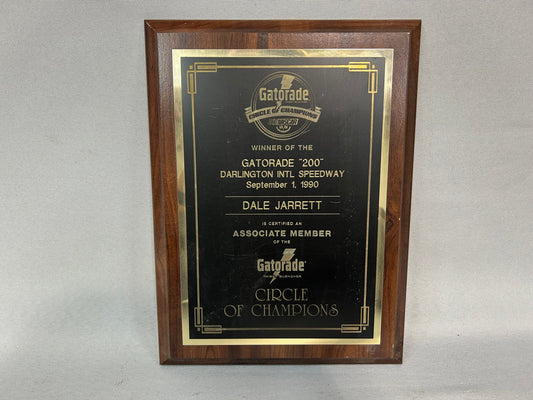 Dale Jarrett 1990 Darlington Gatorade 200 Nascar Trophy