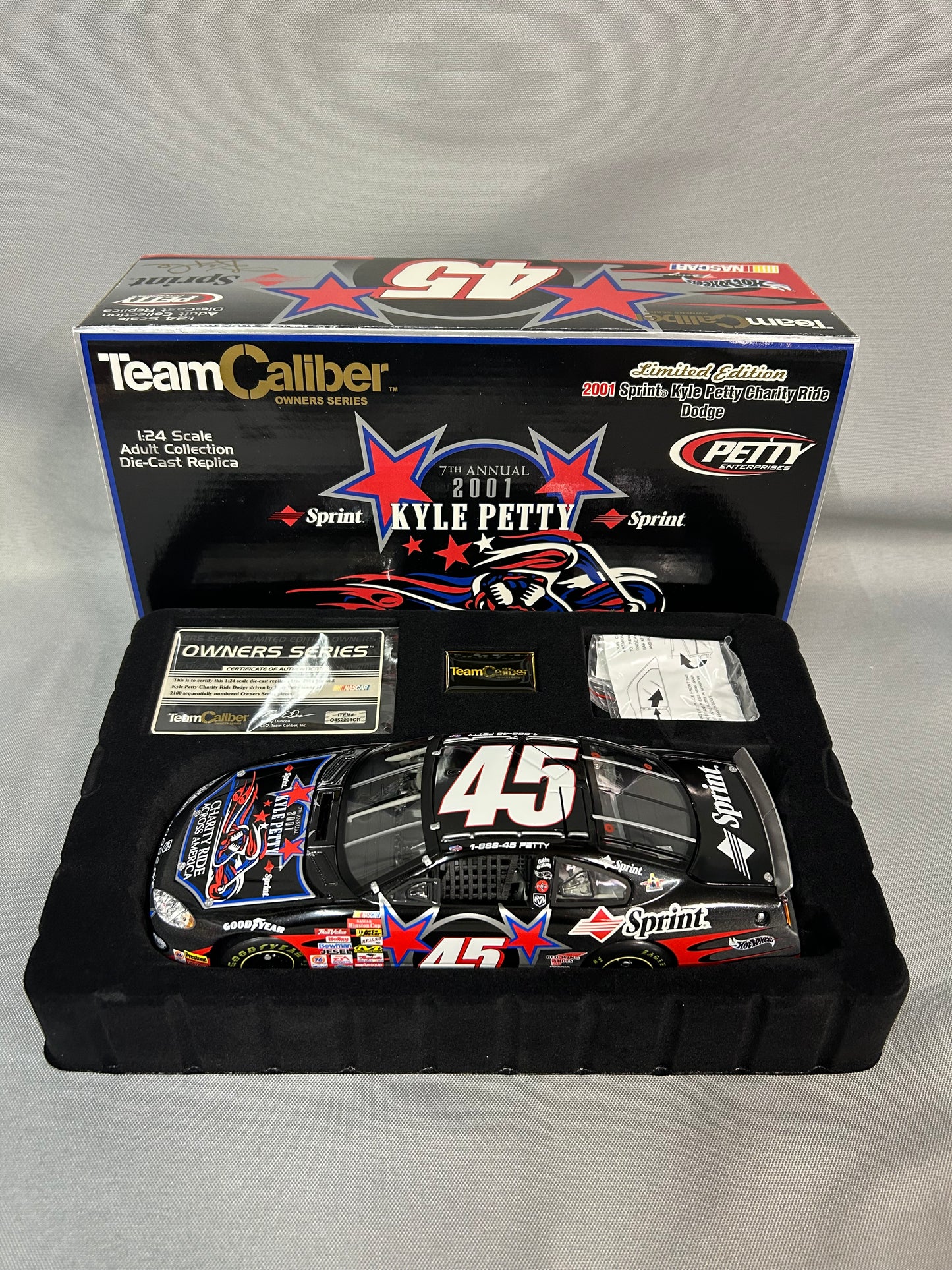 Kyle Petty #45 2001 Sprint Charity Ride Nascar Diecast