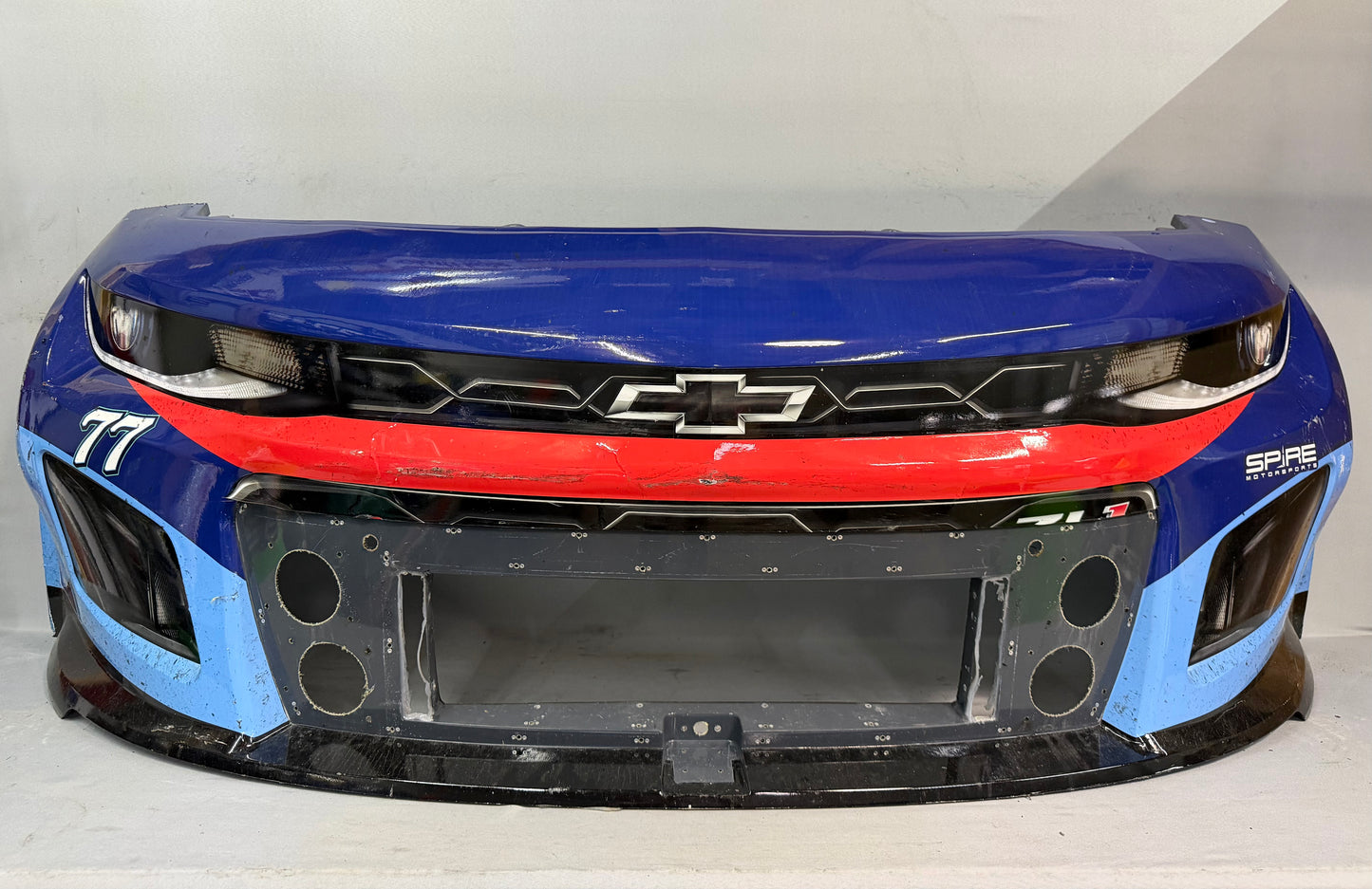 Carson Hocevar #77 2025 Bristol Delaware Life Nascar Front Nose