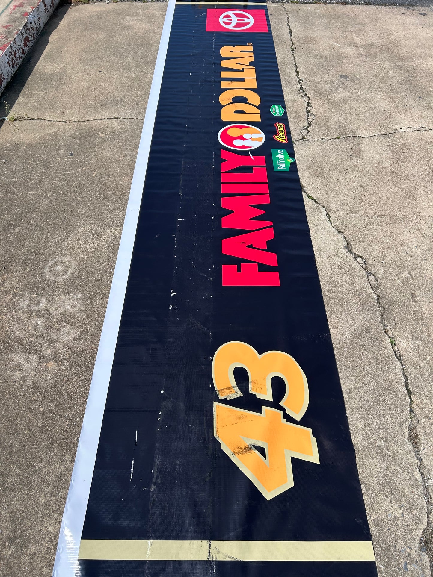 Erik Jones #43 2024 Family Dollar Nascar Pit Wall Banner