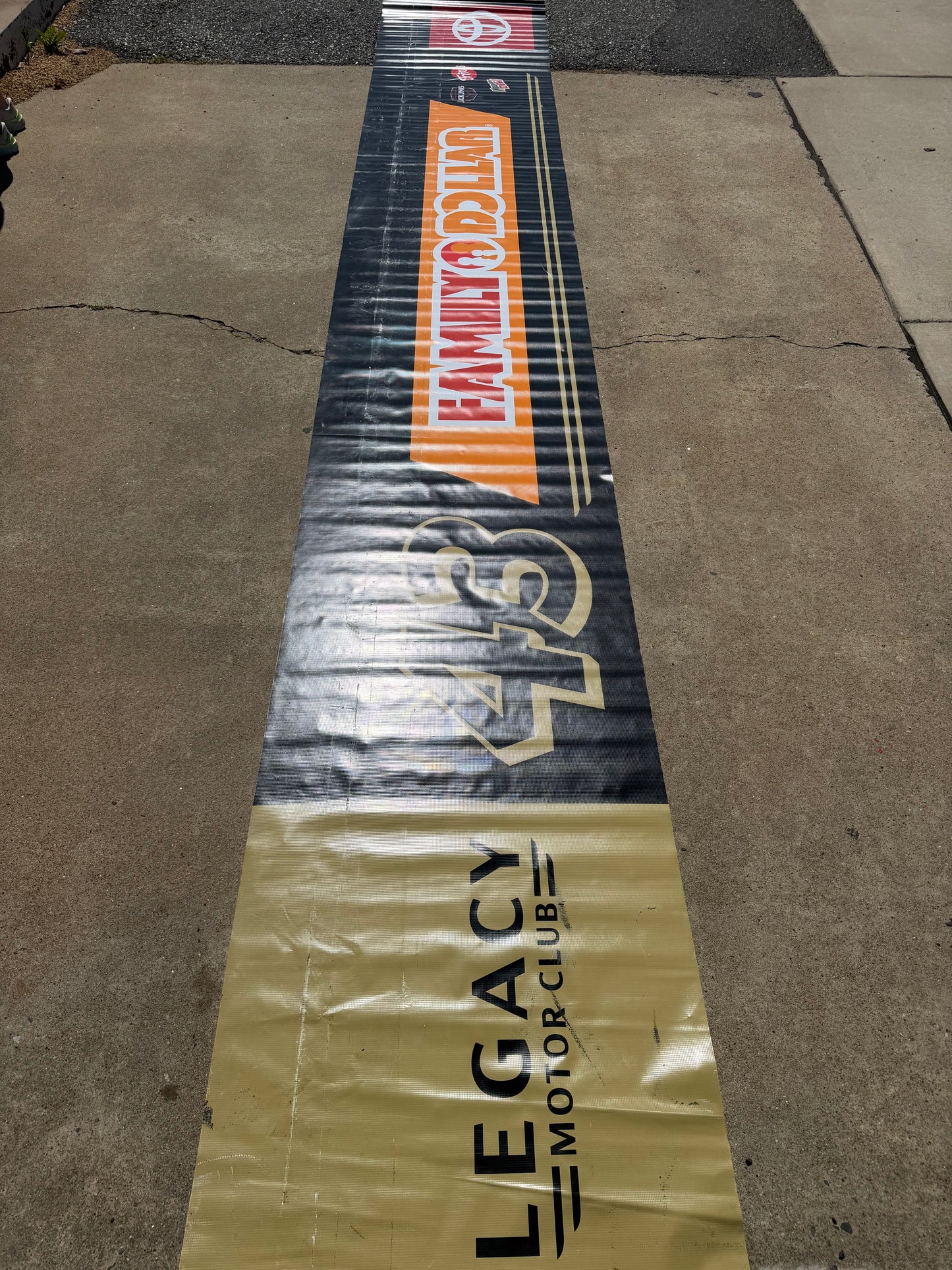 Erik Jones #43 2025 Family Dollar Nascar Pit Wall Banner