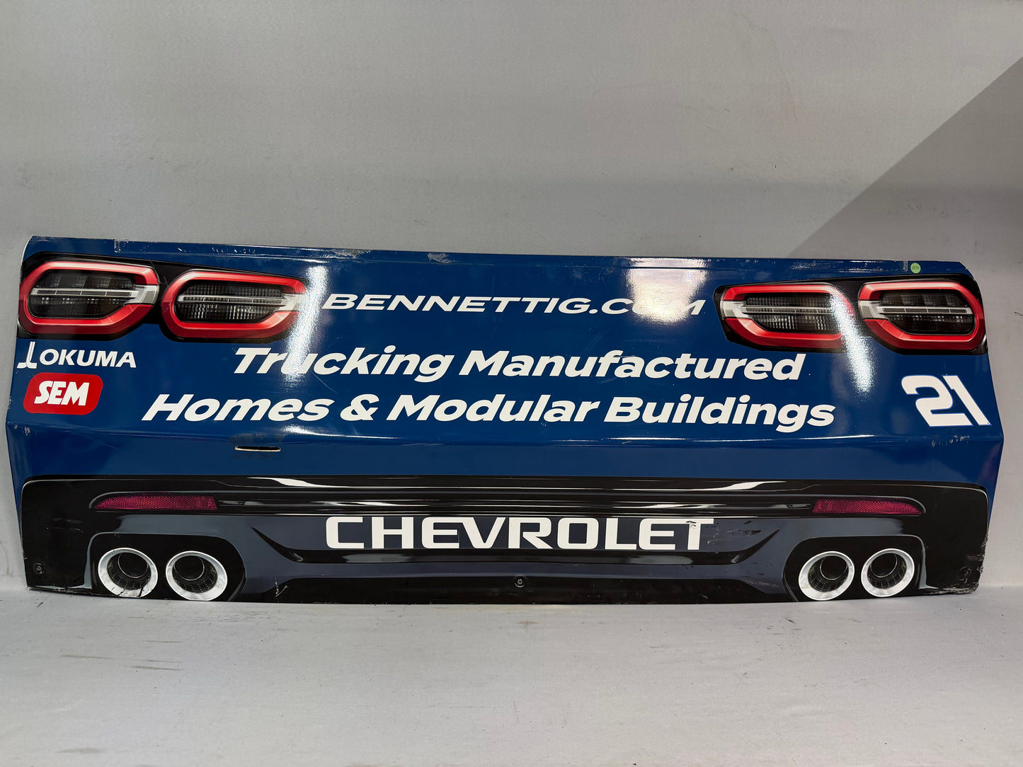 Austin Hill #21 2025 Charlotte Roval Bennett Transportation Nascar Rear Bumper