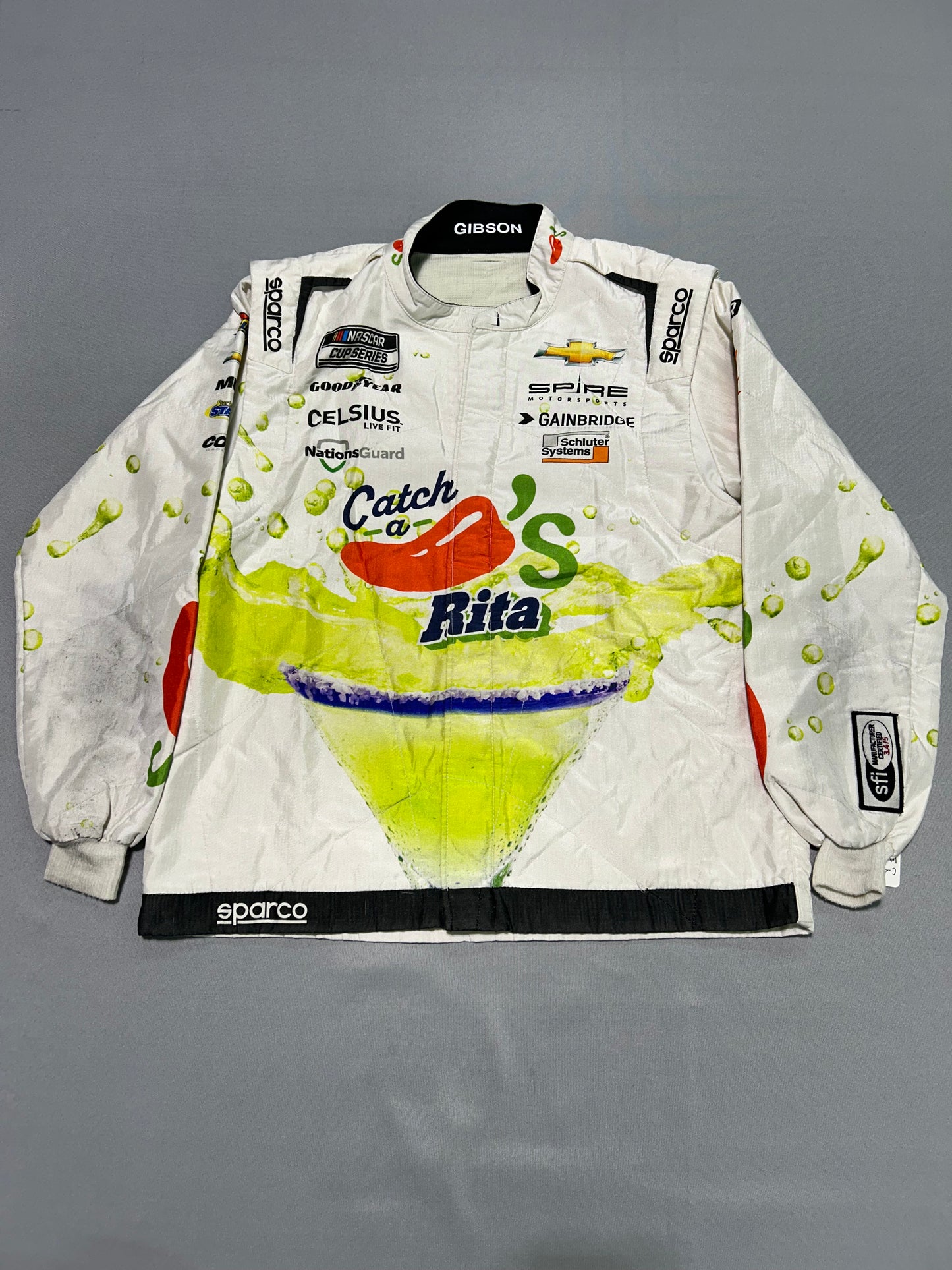 Corey Lajoie #7 2024 Chilis Catch A Rita Nascar 2 Piece Crew Firesuit C-48 W-36 L-31