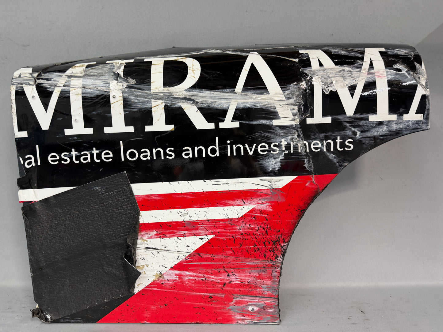 Vincent Salas #45 2025 Rockingham Miramar Financial Group Nascar Partial Quarter Panel