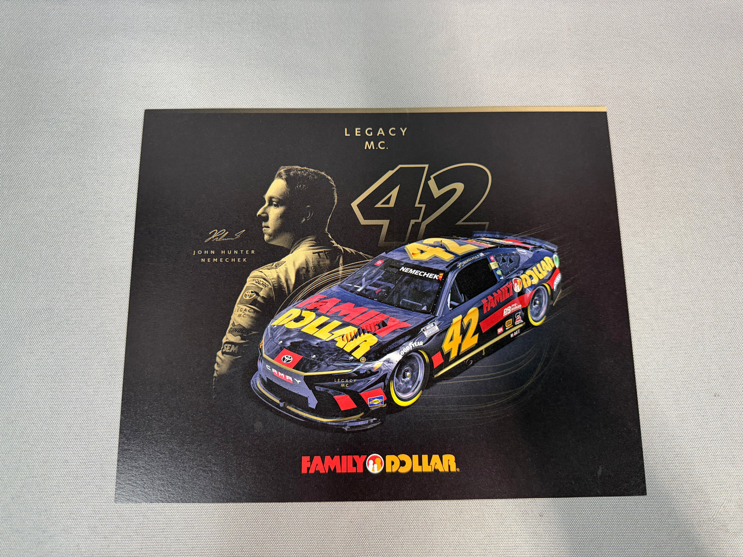 John Hunter Nemechek #42 2024 Family Dollar Nascar Hero Card