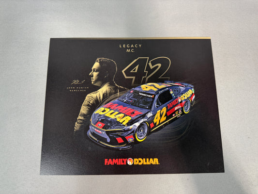 John Hunter Nemechek #42 2024 Family Dollar Nascar Hero Card