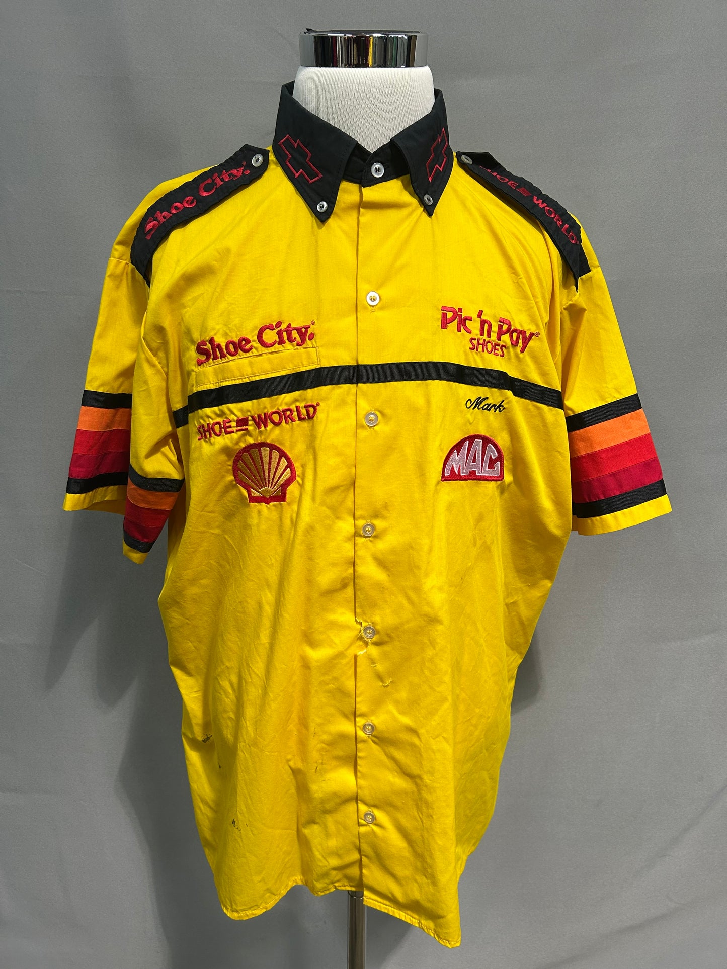 Dale Jarrett #32 Pic N Pay Shoes Nascar Pit Crew Shirt Size 3XL