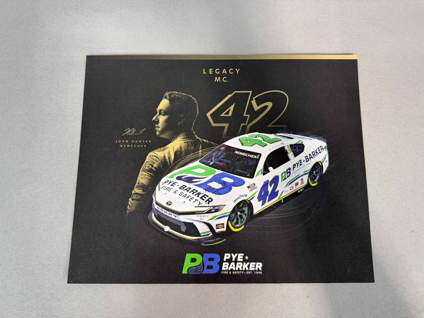 John Hunter Nemechek #42 2024 Pye Barker Nascar Hero Card