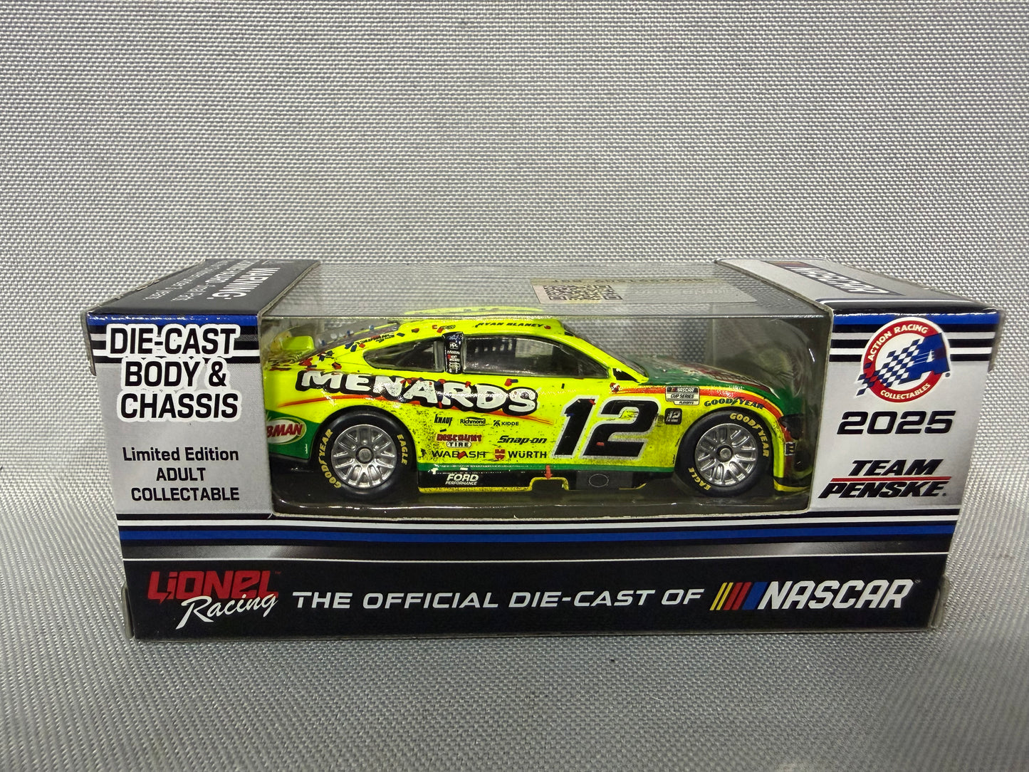 Ryan Blaney 2025 New Hampshire Win Menards Libman Nascar 1/64 Diecast