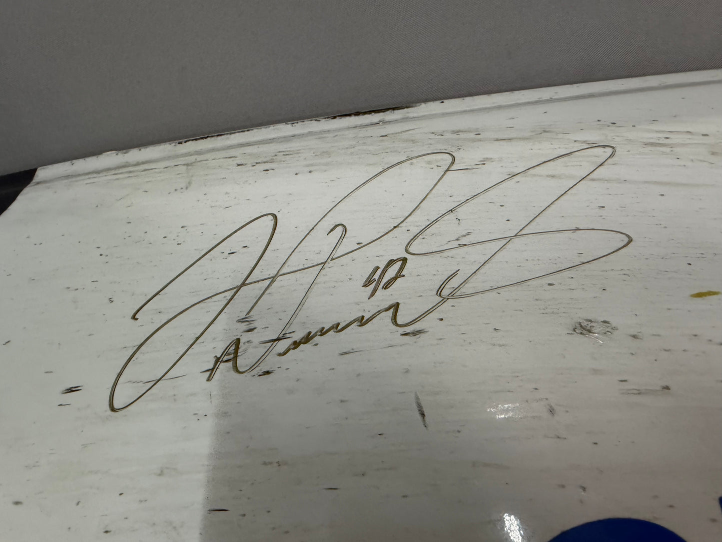 John Hunter Nemechek #42 2025 Mexico City Pye Barker Nascar Autographed Fender