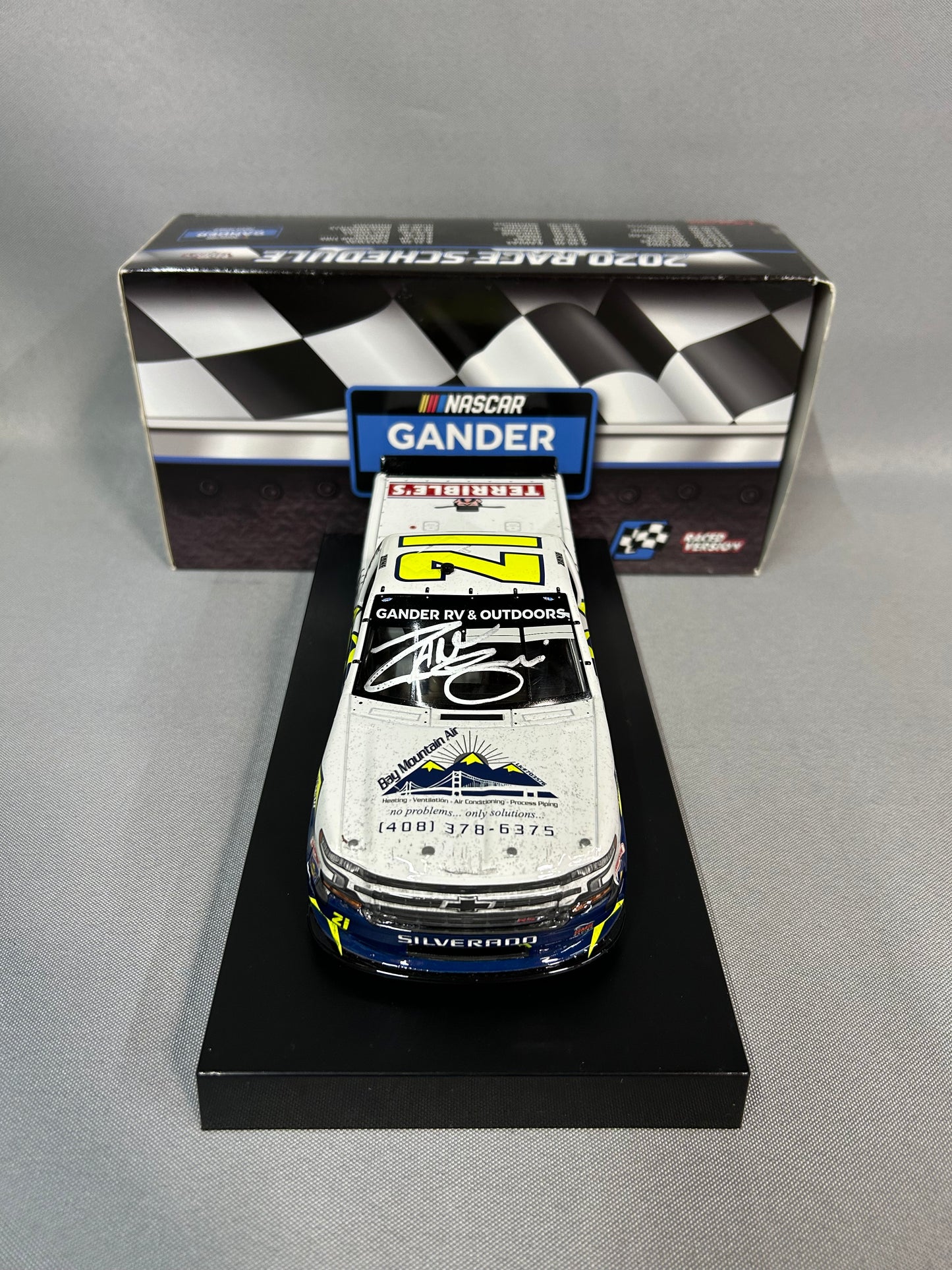 Zane Smith #21 2020 Autographed Bay Mountain Air Michigan Win Nascar Diecast