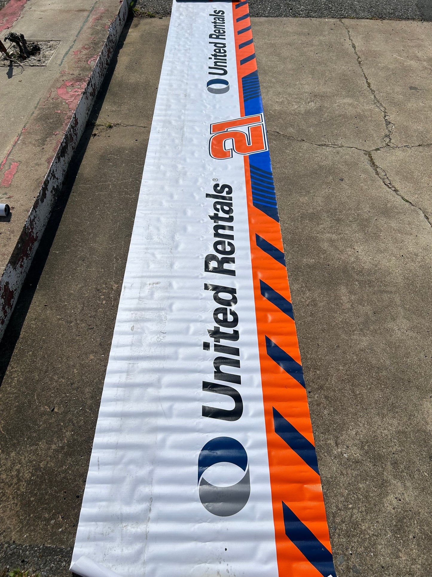Austin Hill #21 2024 United Rentals Nascar Pit Wall Banner