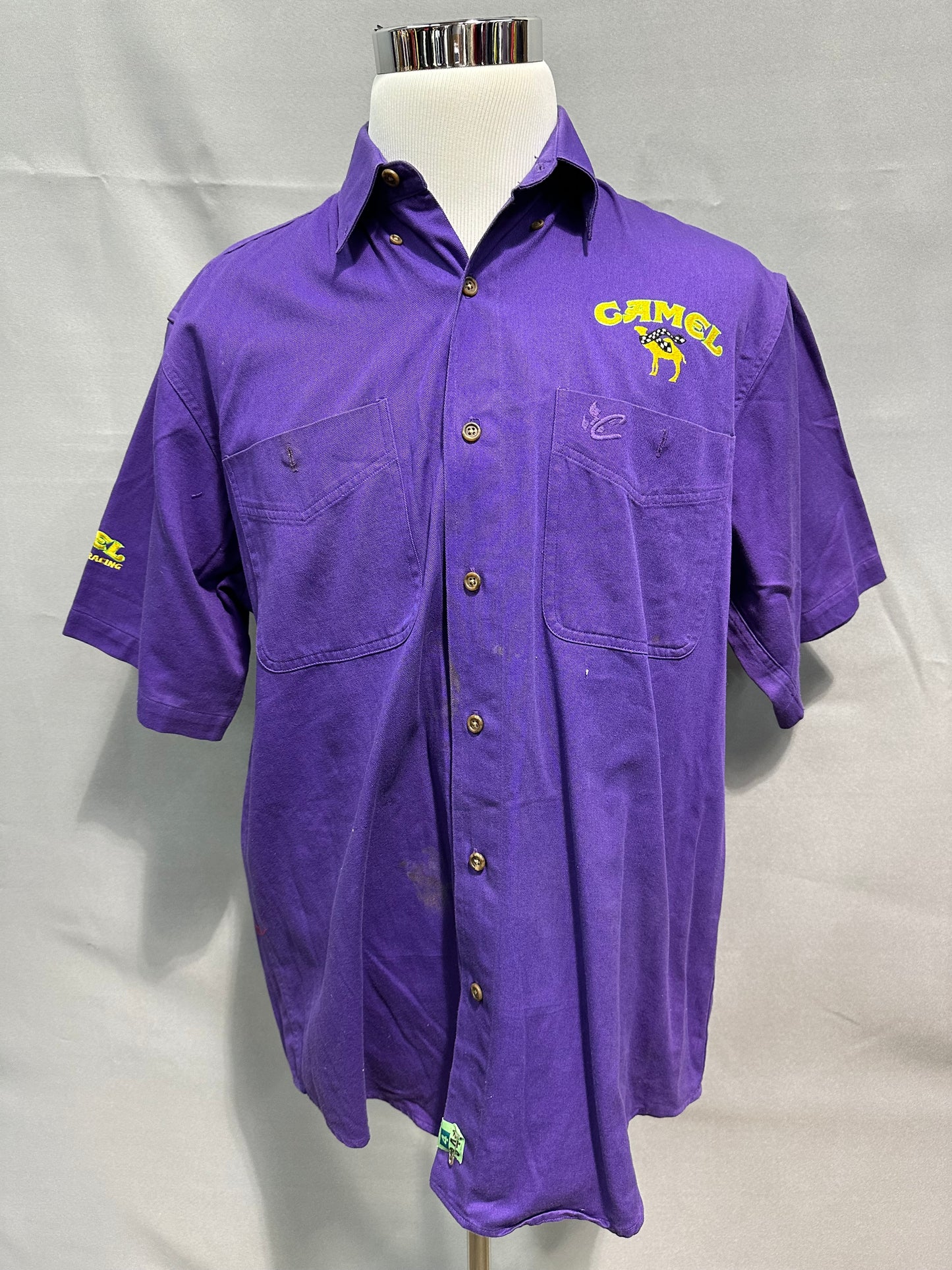 Jimmy Spencer Camel Nascar Team Issued Polo Shirt Size Large