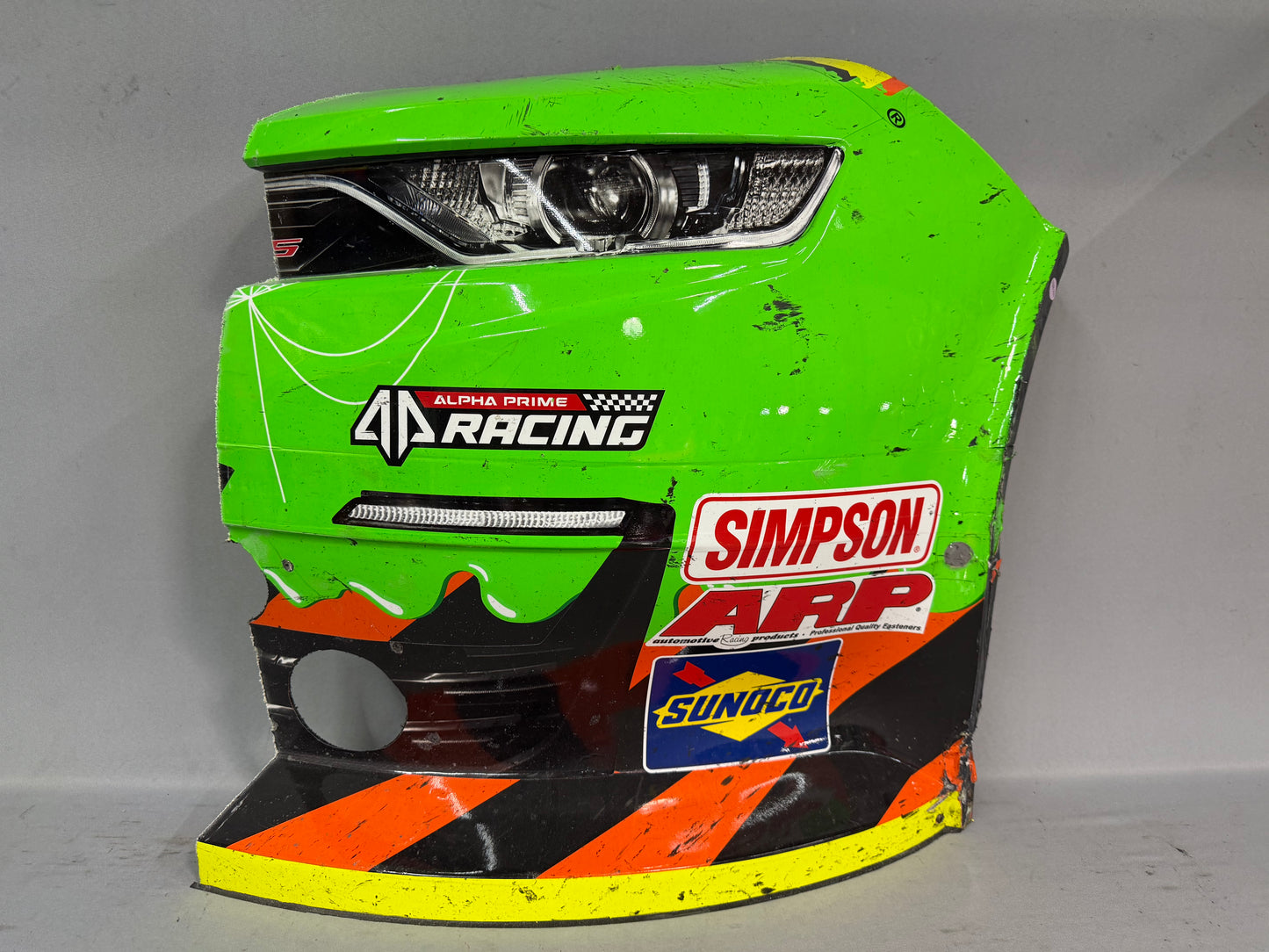 Brennan Poole #44 2025 Martinsville Toxic Waste Nascar Nose Corner