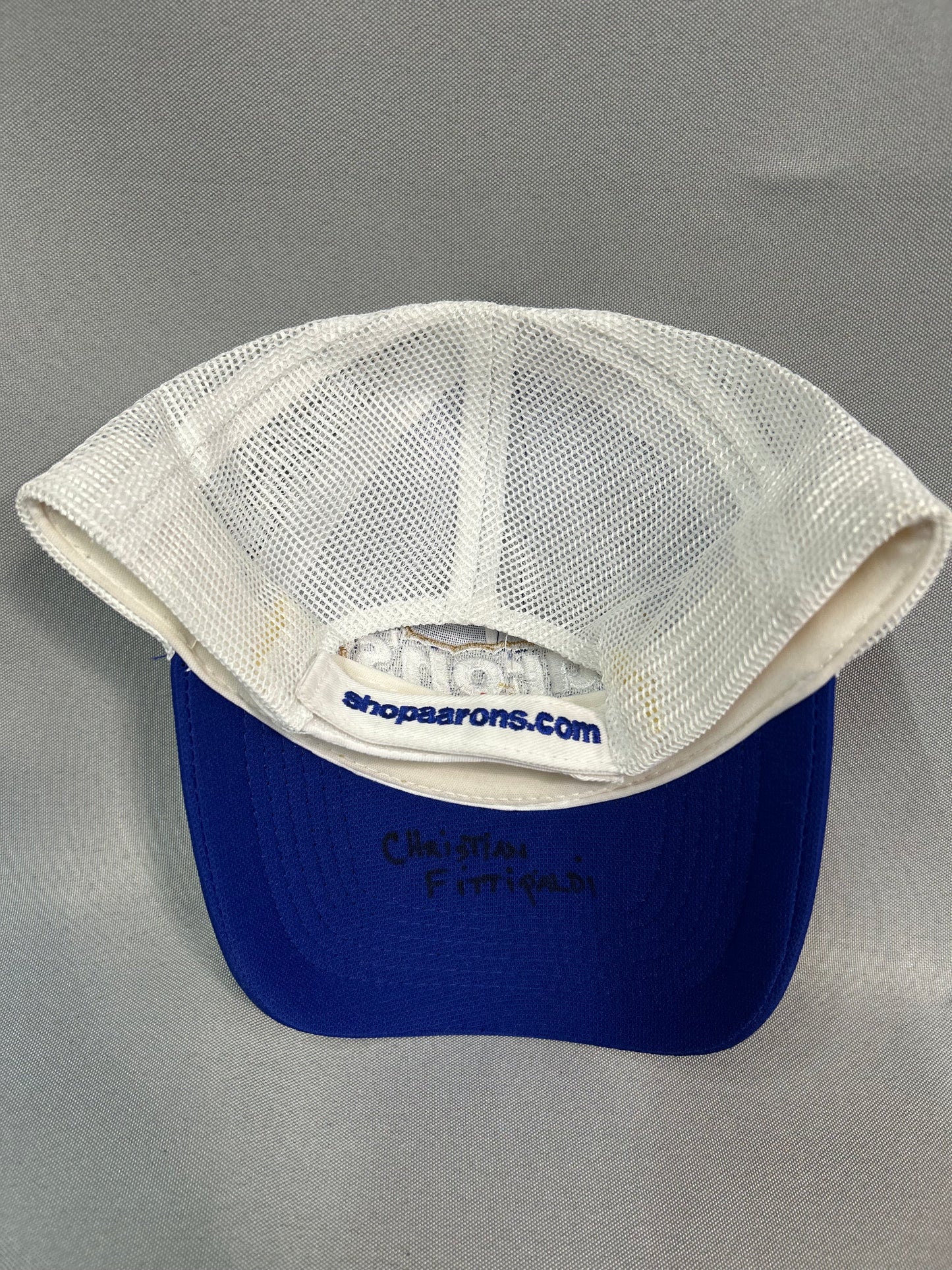 Christian Fittipaldi Autographed Aarons Dream Machine Nascar Team Issued Hat