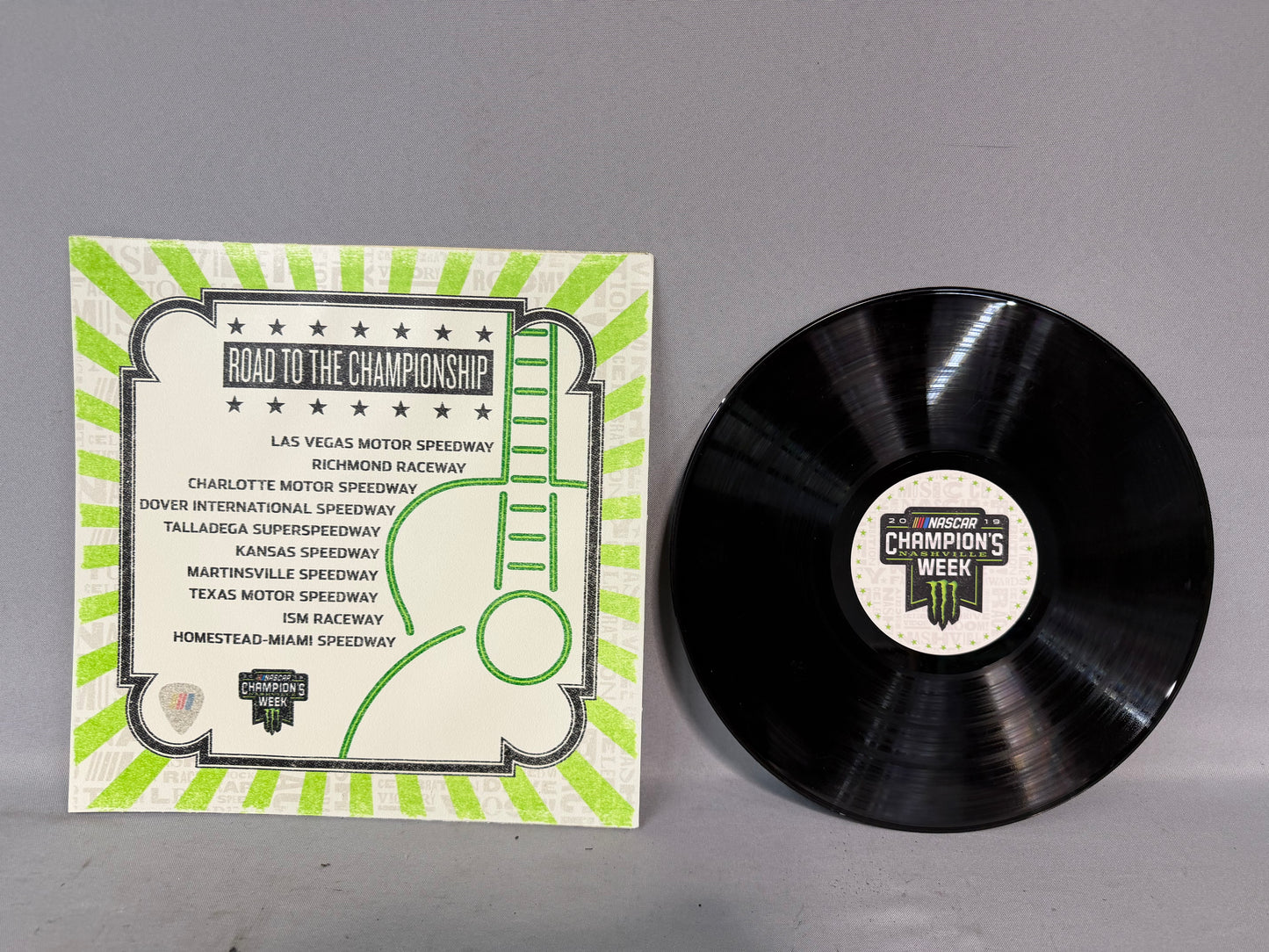 Erik Jones #20 2019 Nashville Champions Week Nascar Autographed Replica Vinyl Record