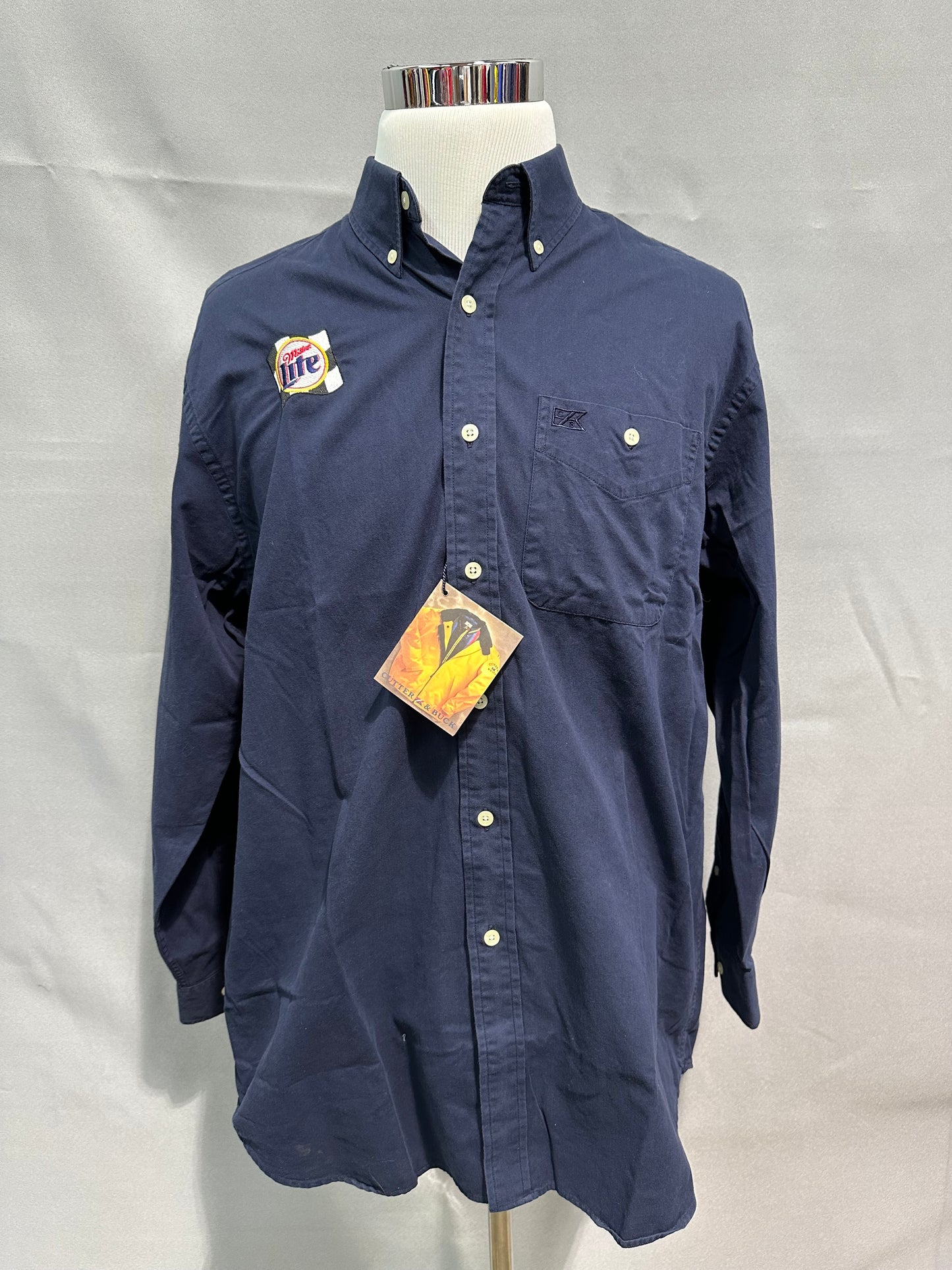 Rusty Wallace #2 Miller Lite Nascar Team Issued Button Up Shirt Size Large