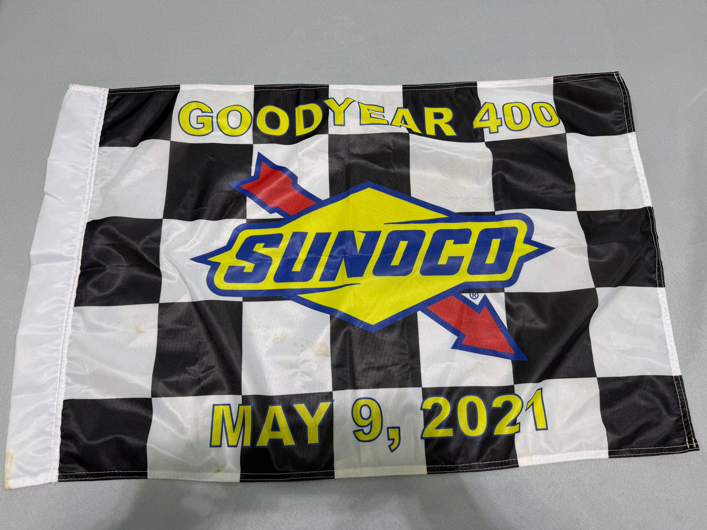 Martin Truex Jr #19 2021 Darlington Nascar Victory Lane Checkered Flag