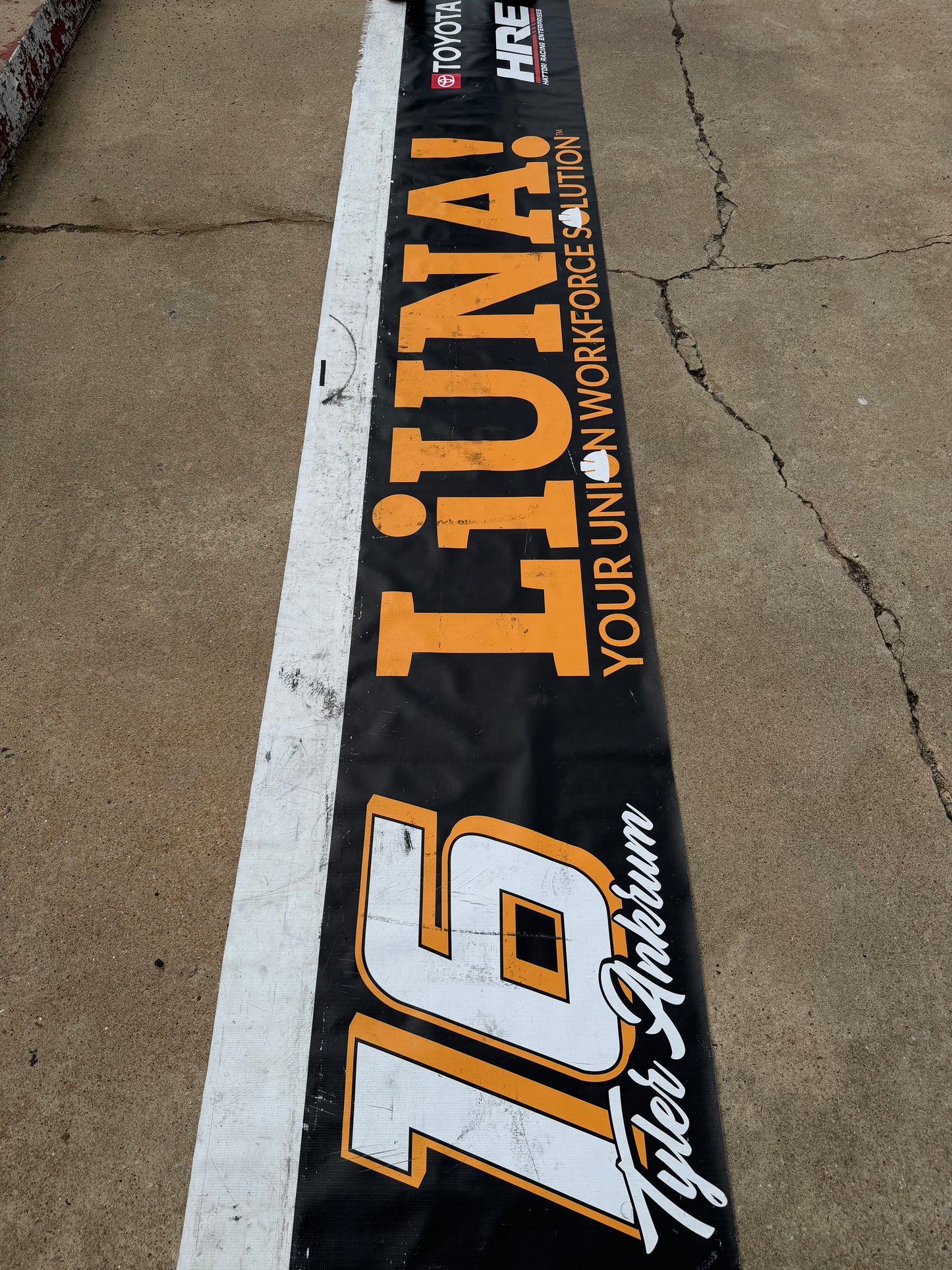 Tyler Ankrum #16 Liuna Nascar Pit Wall Banner