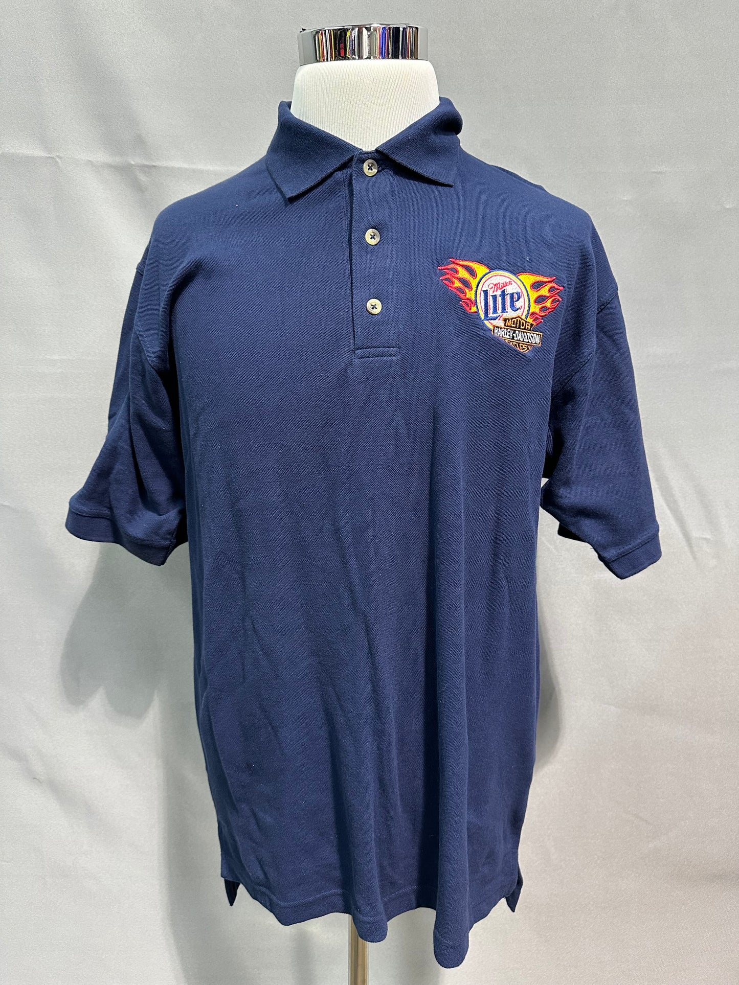 Rusty Wallace #2 Miller Lite Nascar Team Issued Polo Shirt Size Large