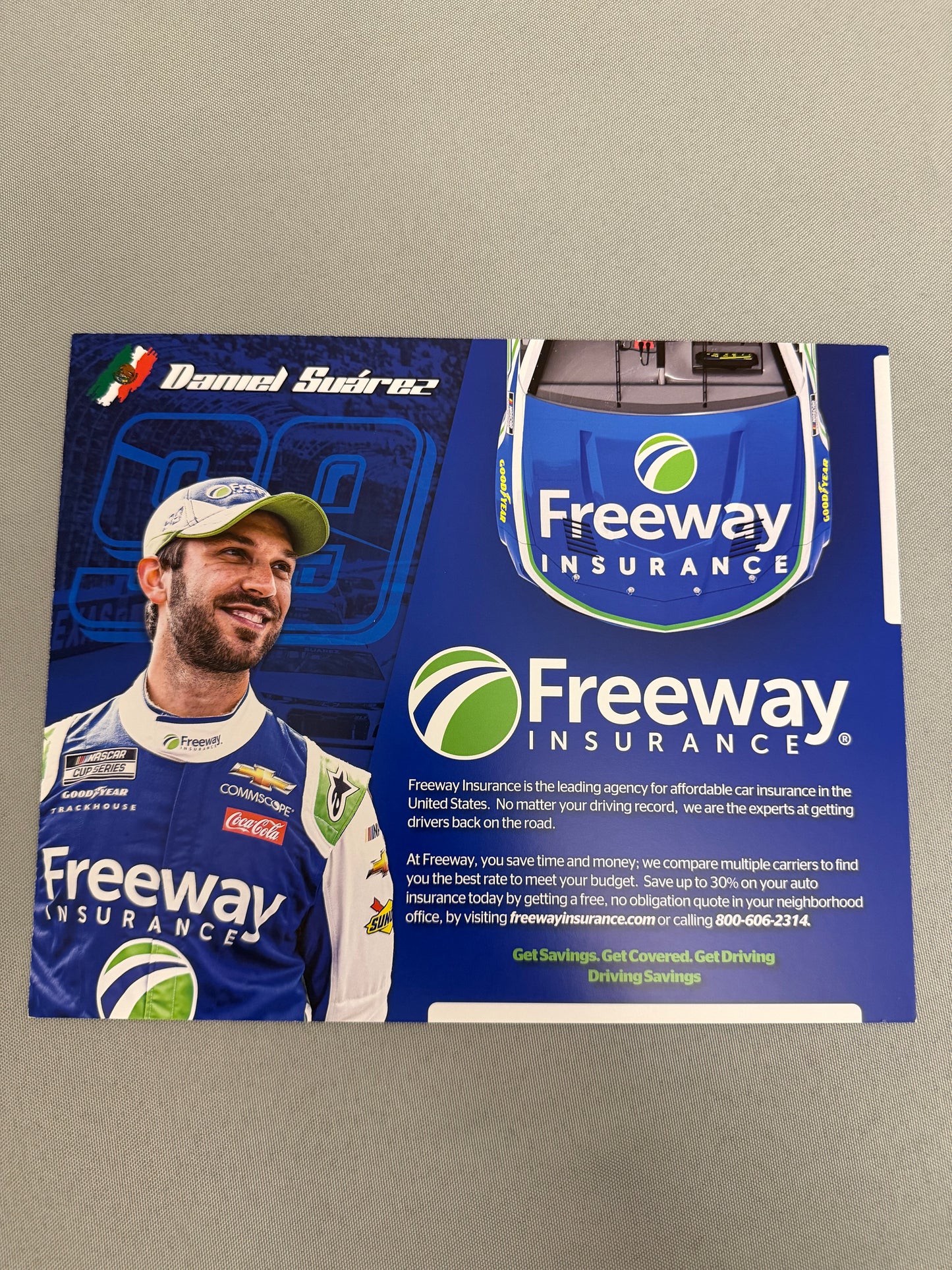 Daniel Suarez #99 Freeway Insurance Nascar Hero Card