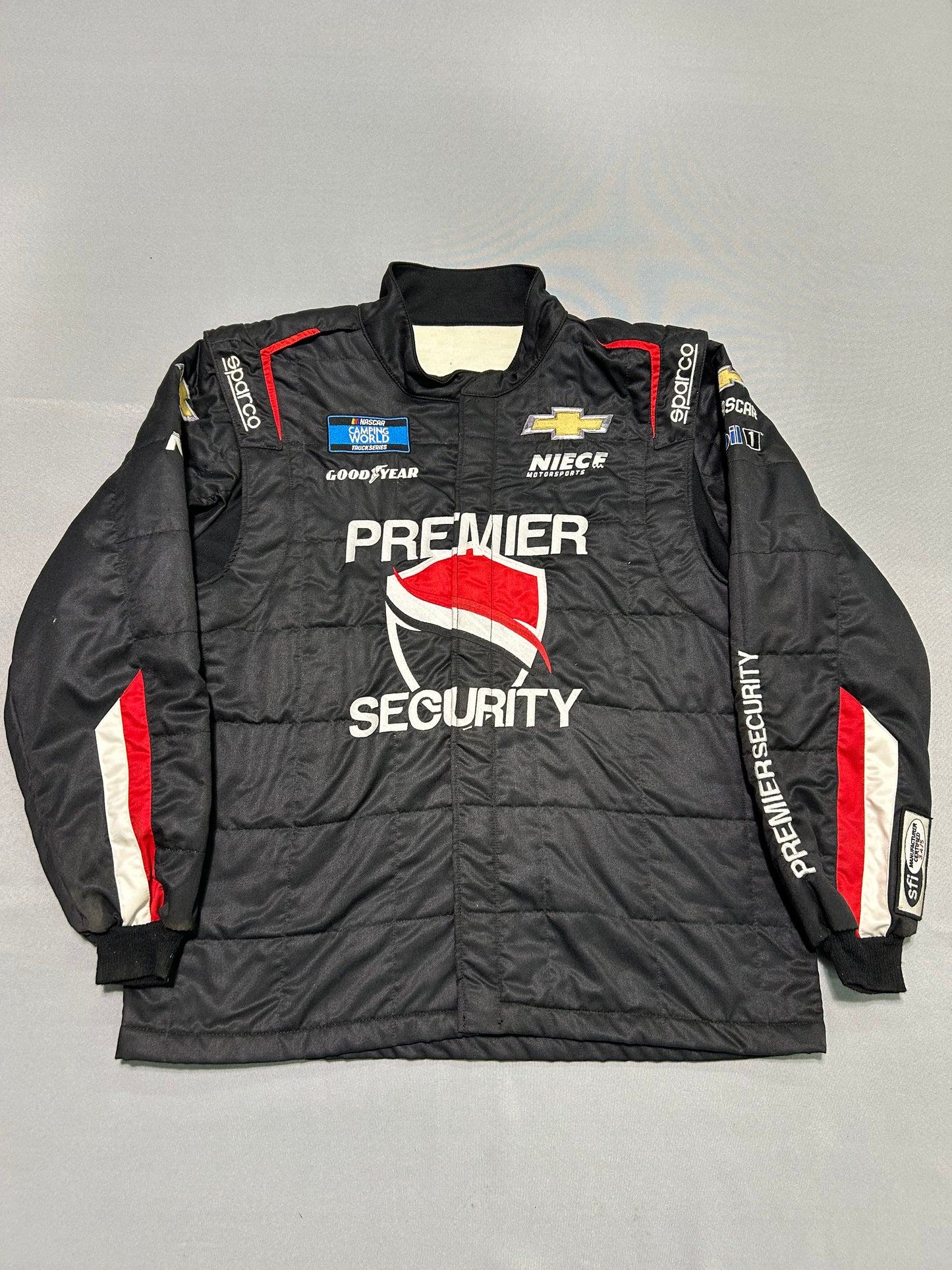 Carson Hocevar #42 2022 Premier Security Nascar 2 Piece Crew Firesuit C-48 W-40 L-31