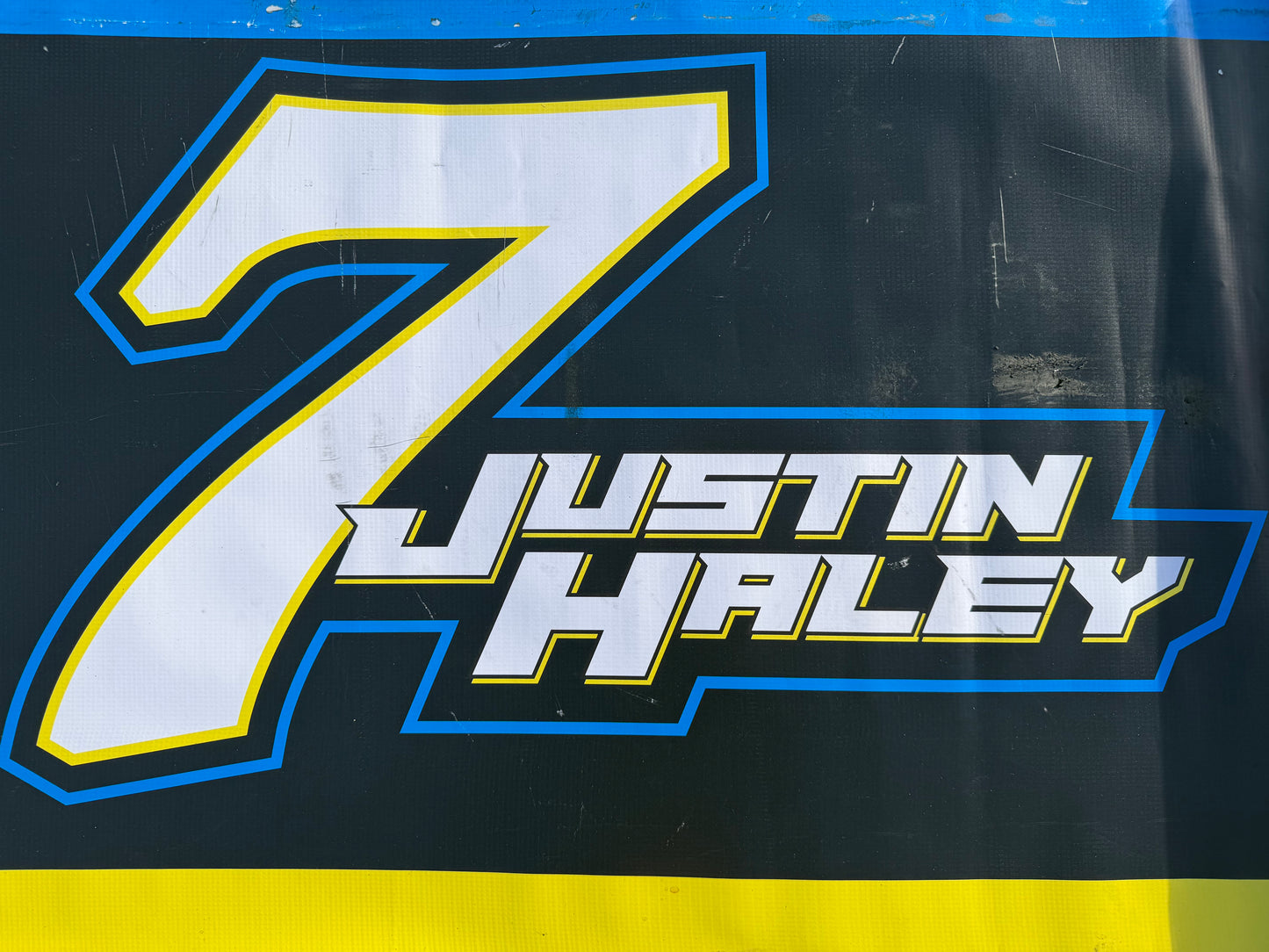Justin Haley #7 2024 Gainbridge Nascar Pit Wall Banner