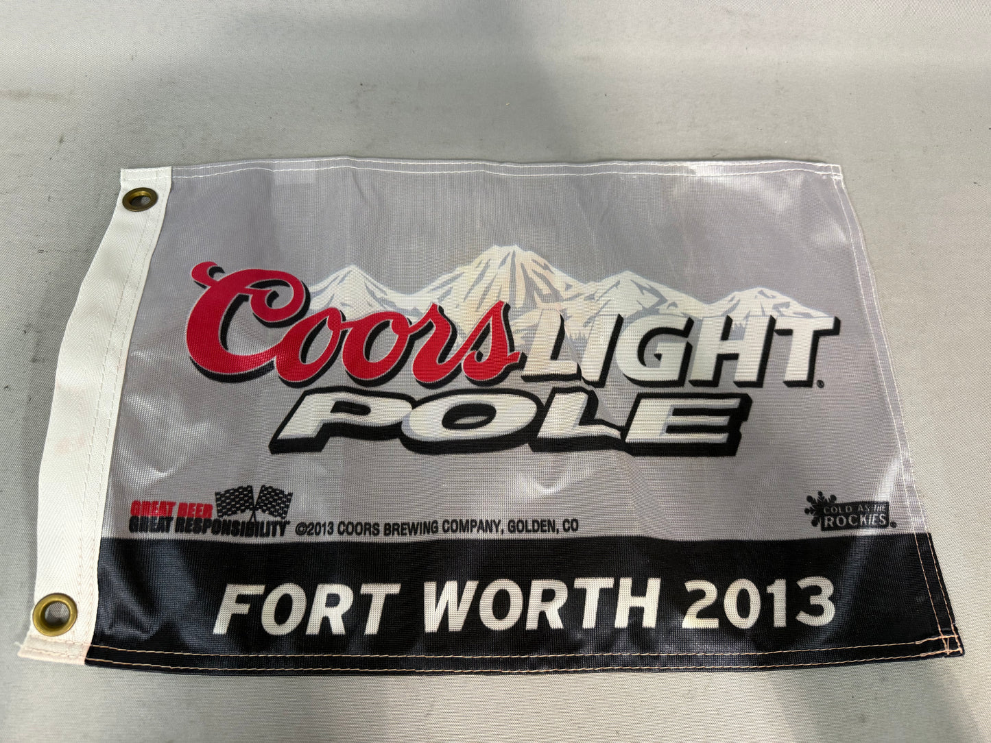 Kyle Busch #18 2013 Texas Nascar Coors Light Pole Award Flag