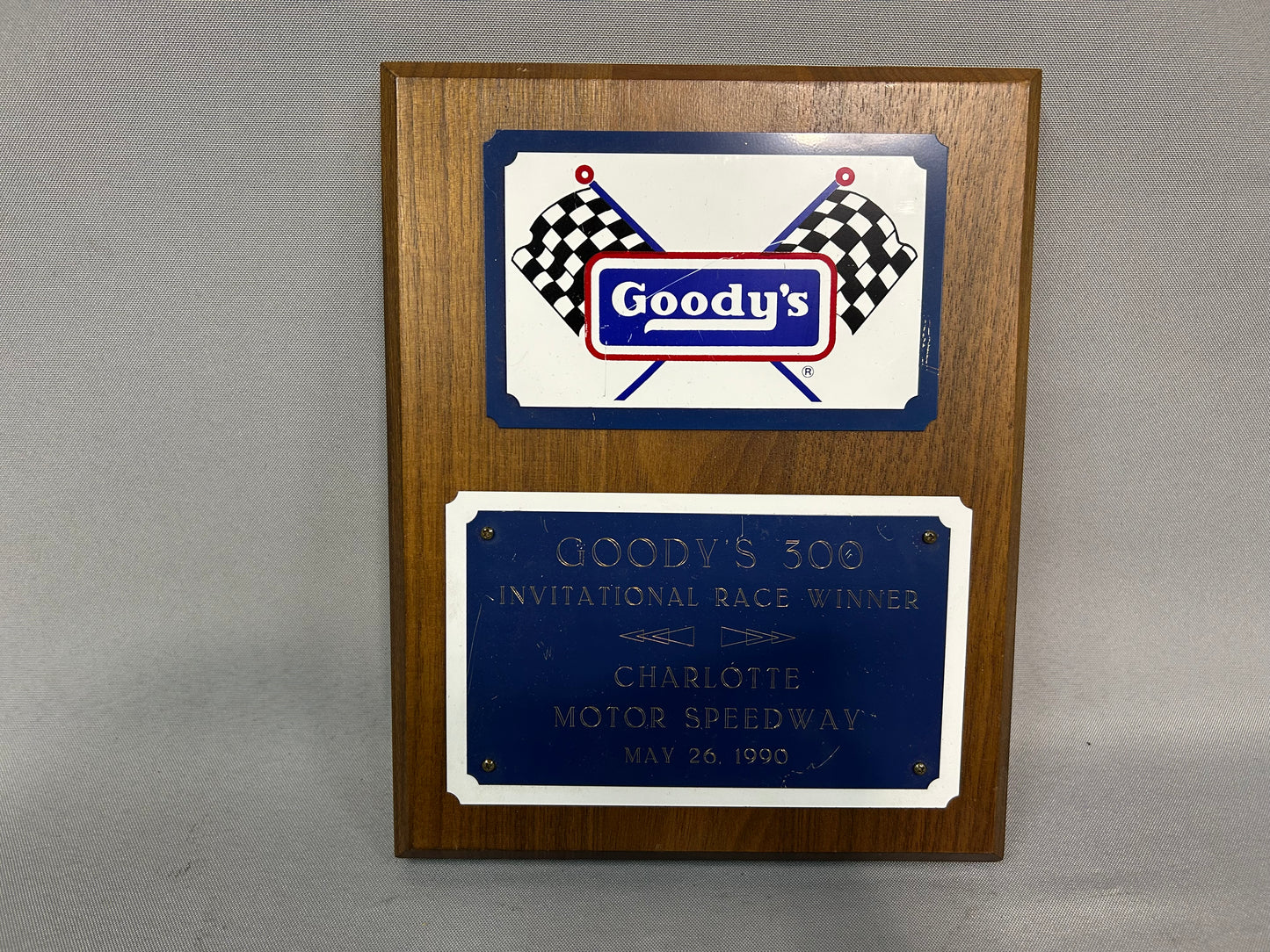 Dale Jarrett 1990 Charlotte Goody’s 300 Invitational Winner Nascar Trophy