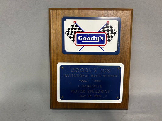 Dale Jarrett 1990 Charlotte Goody’s 300 Invitational Winner Nascar Trophy