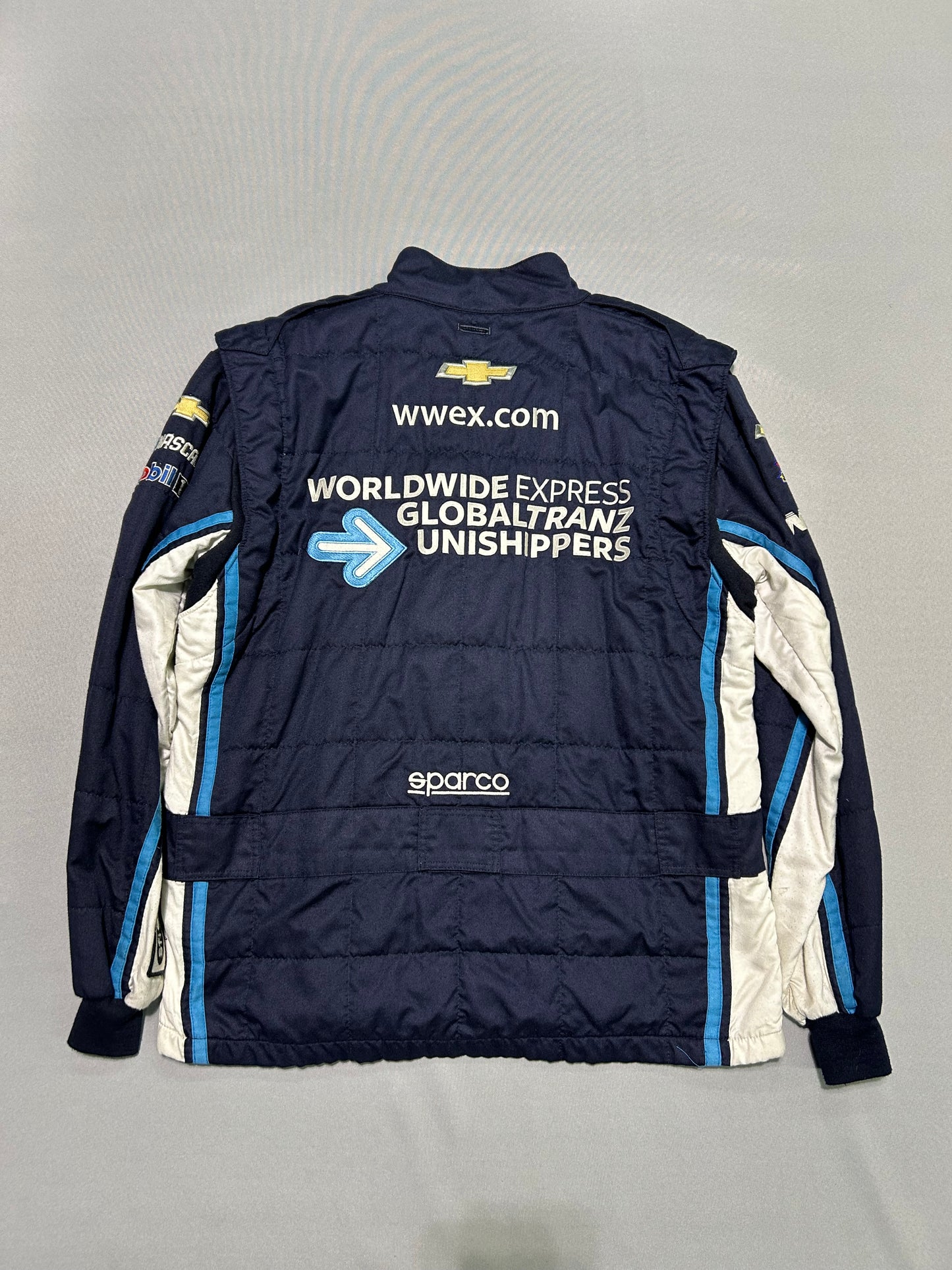Dean Thompson #40 2022 WWEX Globaltranz Nascar 2 Piece Crew Firesuit C-46 W-40 L-32