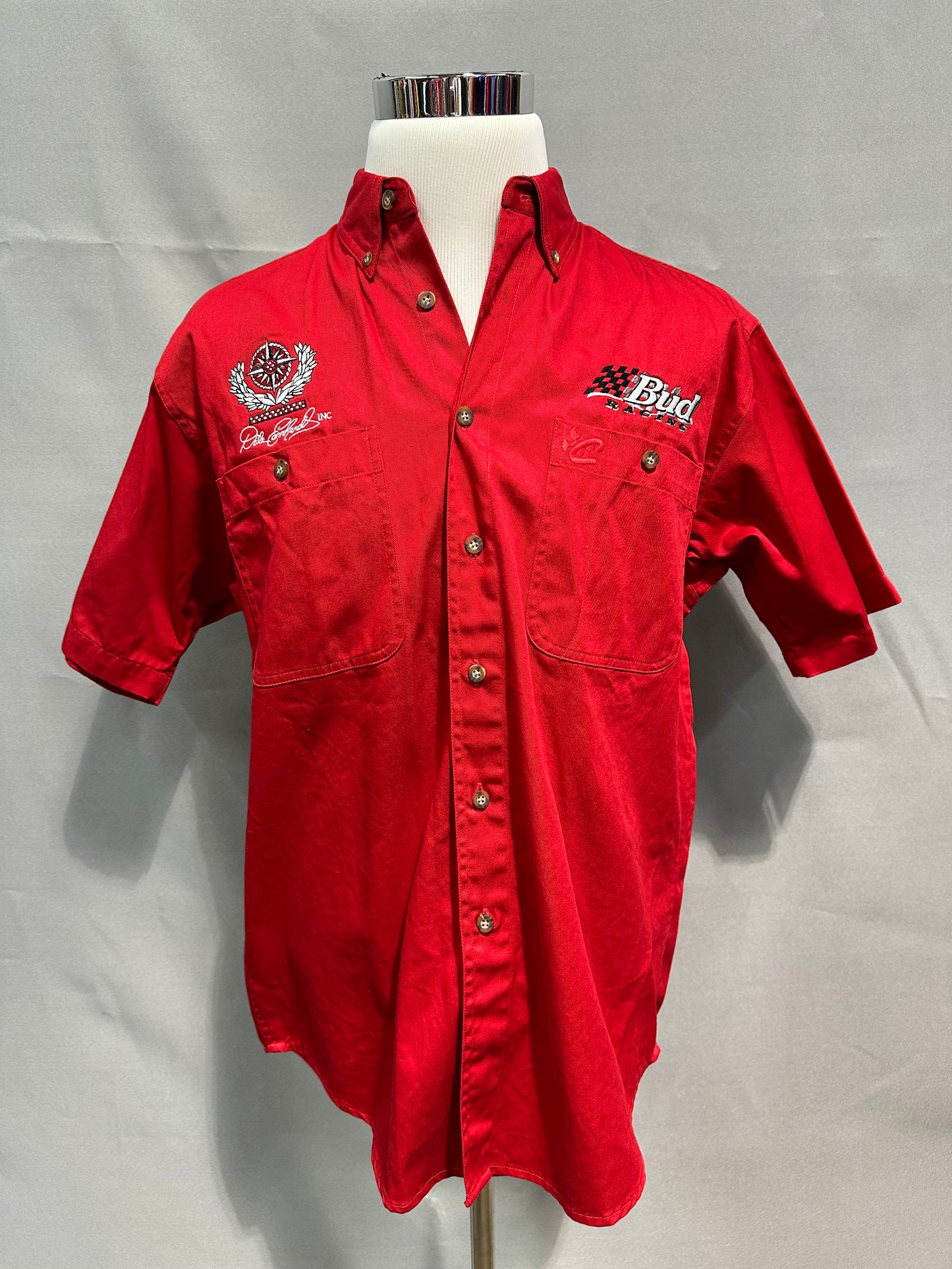 Dale Earnhardt Inc Bud Racing Nascar Team Issued Button Up Shirt Size Medium