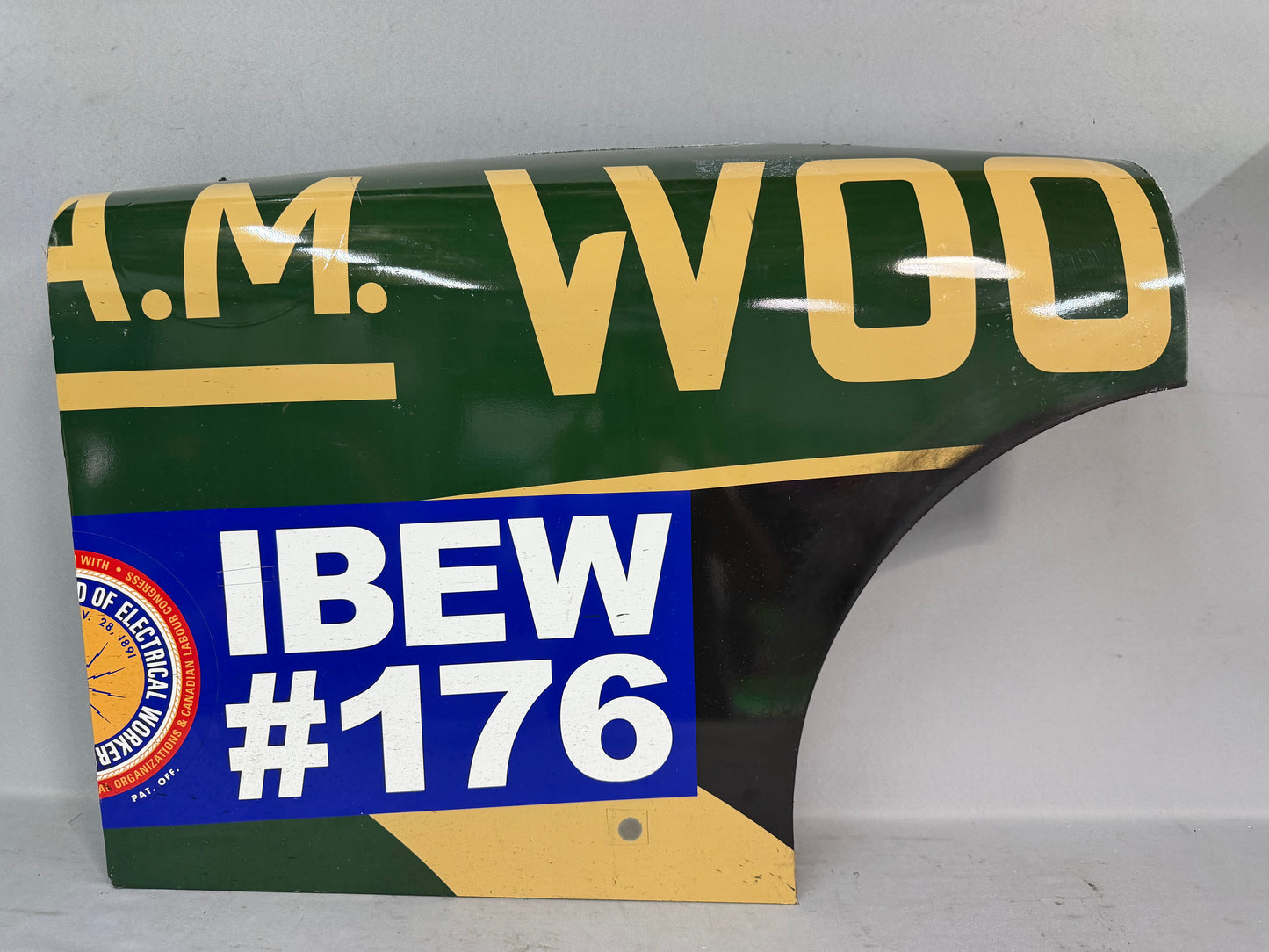 Brennan Poole #44 2026 Chicagoland AM Woodland Nascar Partial Quarter Panel
