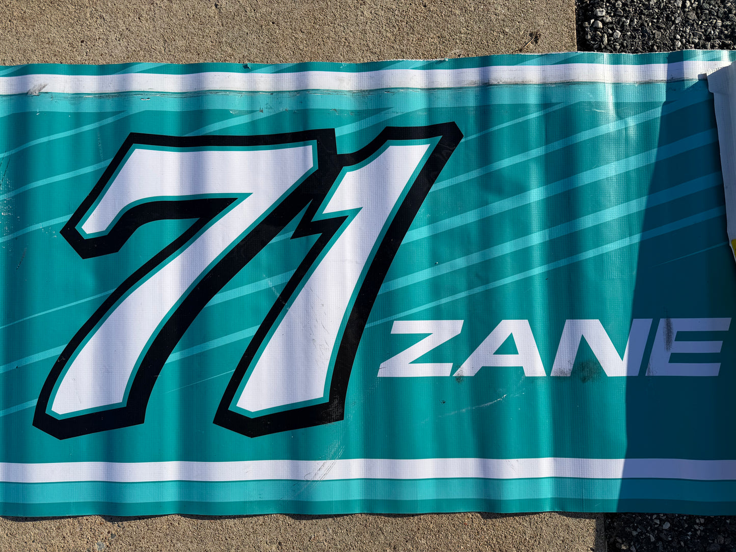 Zane Smith #71 2024 Wellcare Nascar Pit Wall Banner
