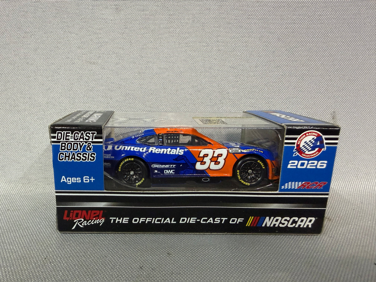 Austin Hill #33 2026 United Rentals Nascar 1/64 Diecast