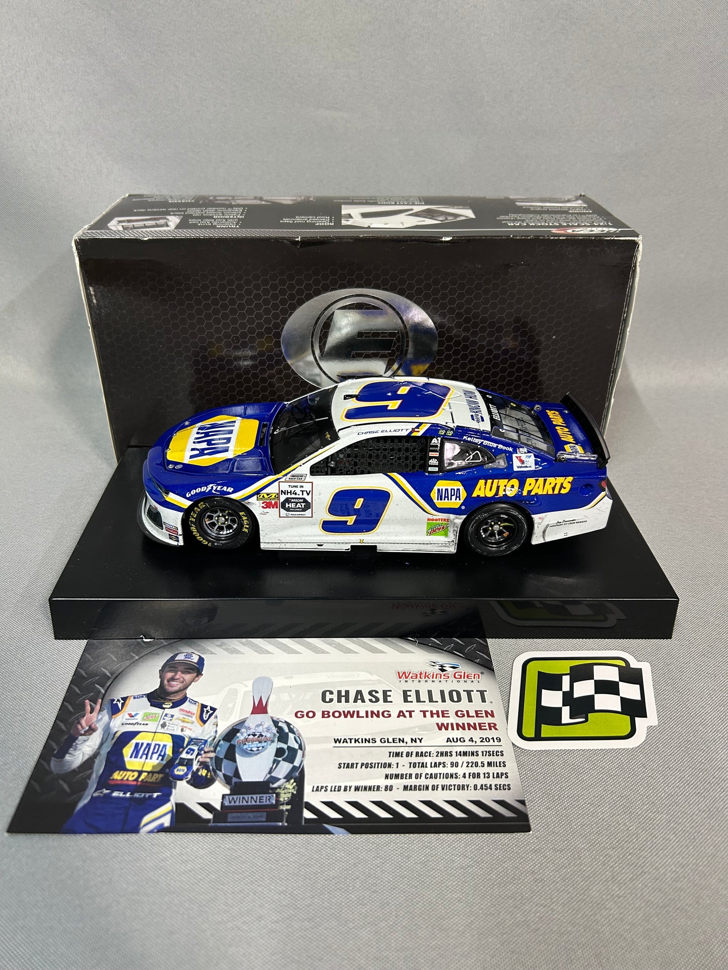 Chase Elliott #9 2019 Autographed Napa Watkins Glen Elite Nascar Diecast